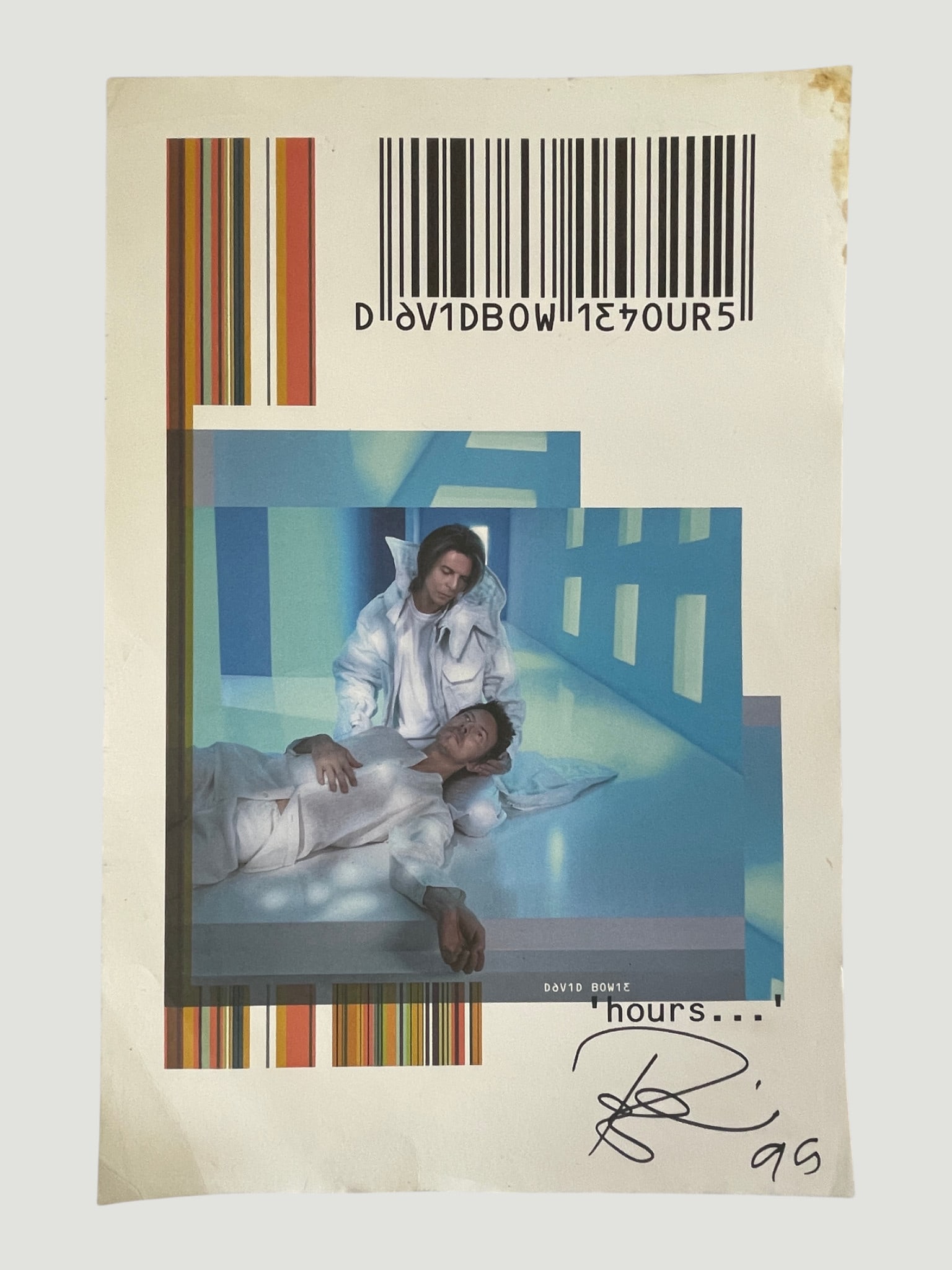 David Bowie 'hours...' 1999 Album Promo Flat/Poster Signed with Dedication (1 of 5)