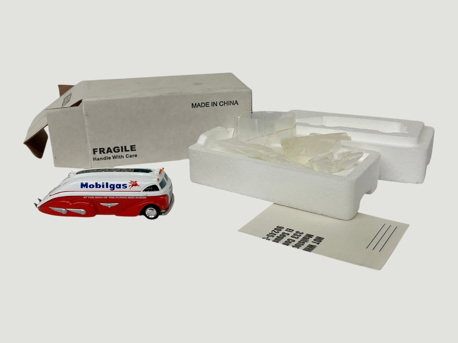 Mobilgas 'Flying Red Horse' Diecast Model Tanker Truck with Original Box (1 of 6)