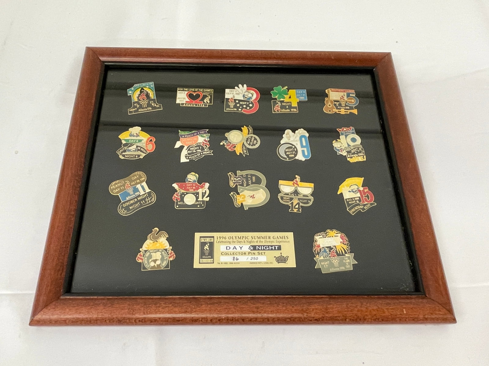 1996 Atlanta Olympic Summer Games Day & Night Collector Pin Set #86/250 (1 of 7)