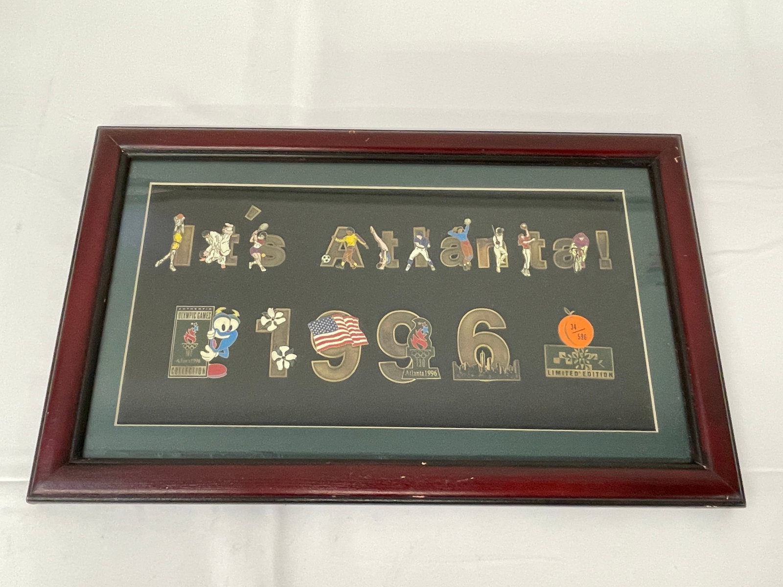 1996 Atlanta Olympics Framed Pin Collection 'It's Atlanta!' Limited Edition (1 of 6)