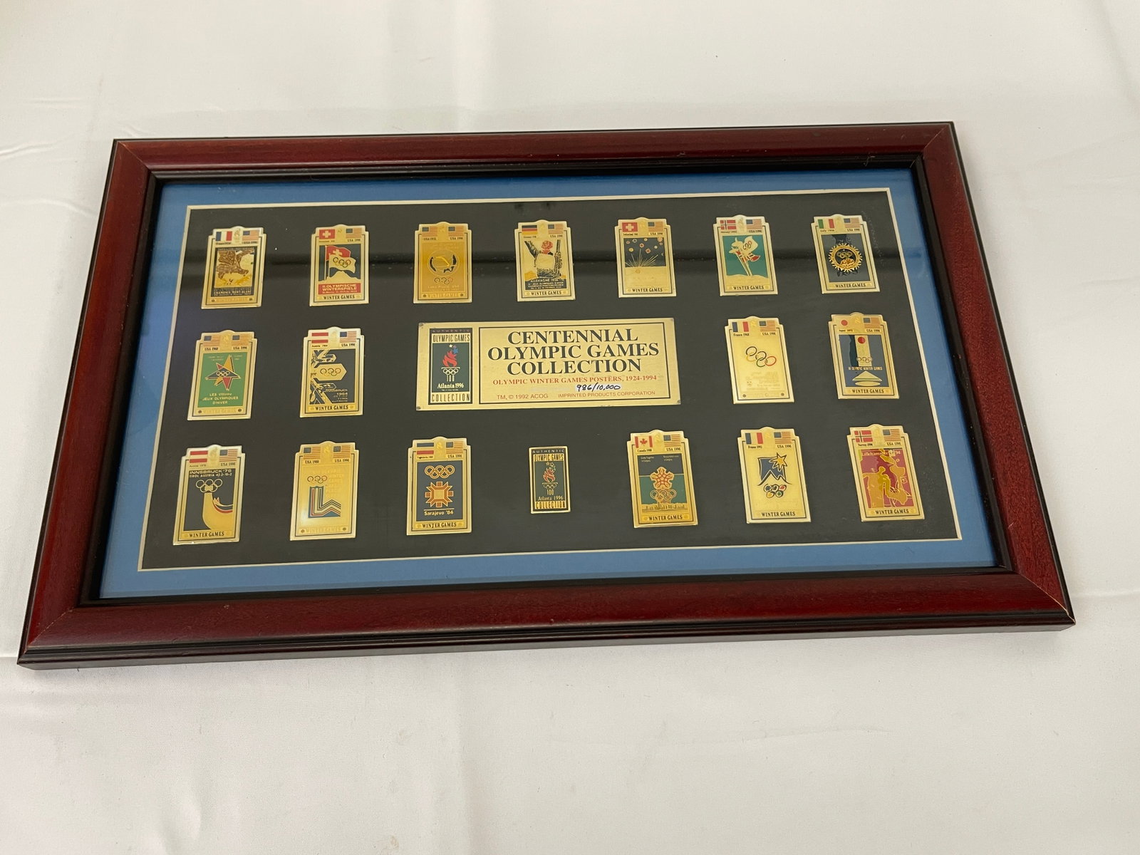 Centennial Olympic Games Collection - Winter Games Poster Pins 1924-1994 Atlanta #986/10,000 (1 of 9)