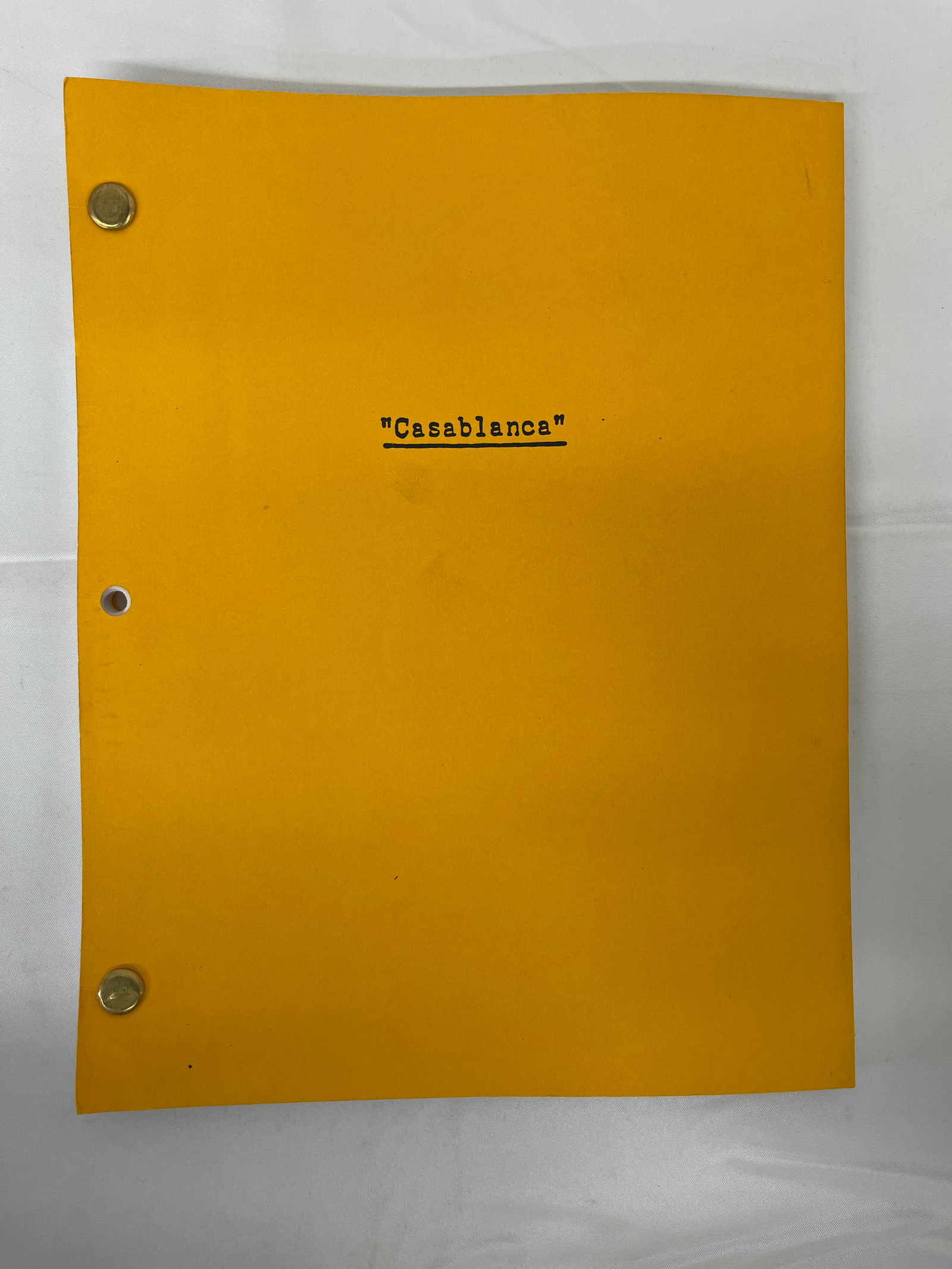 Casablanca Original Vintage Film Script / Screenplay in Yellow Cover Binder (1 of 3)