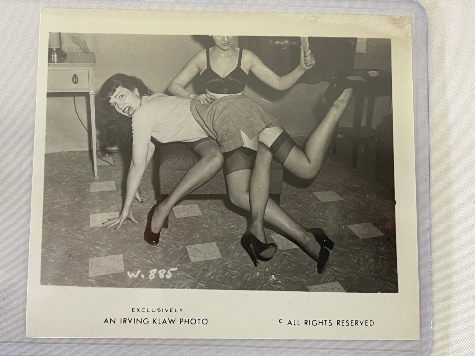Bettie Page Vintage 1950's B&W Original Photograph By Irving Klaw: Bettie Page Vintage 1950's B&W Original Photograph By Irving Klaw
