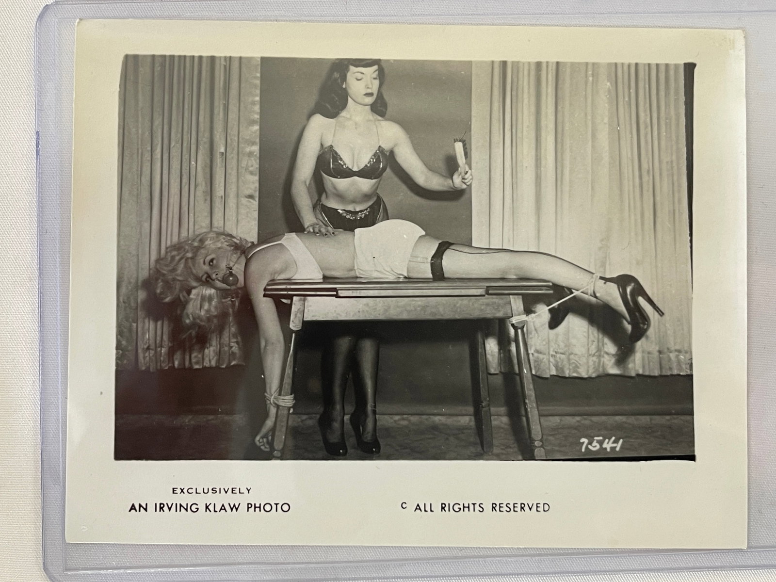 Bettie Page Vintage 1950's B&W Original Photograph By Irving Klaw (1 of 3)
