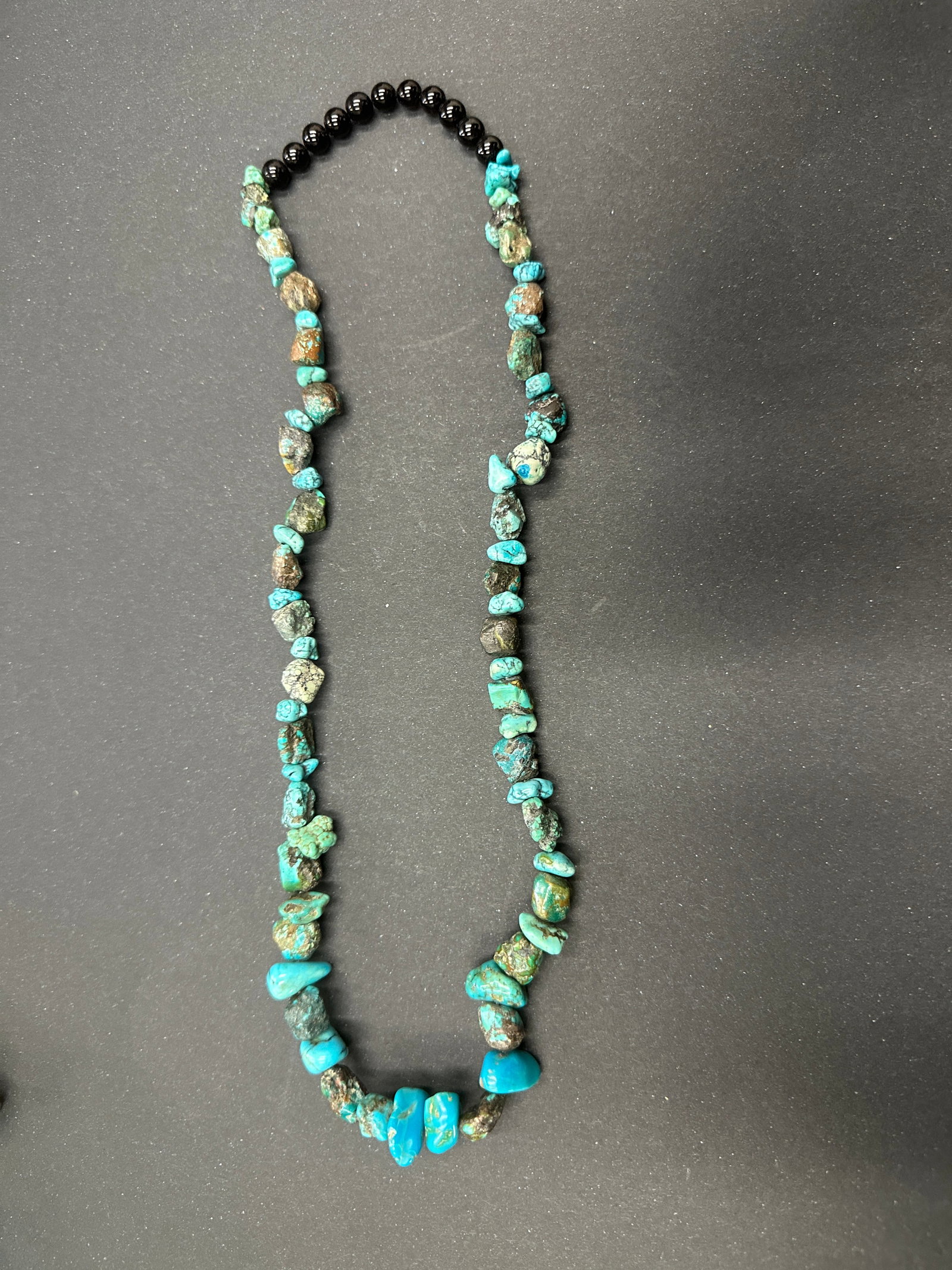 Native American Turquoise Onyx Necklace 93 grams (1 of 4)