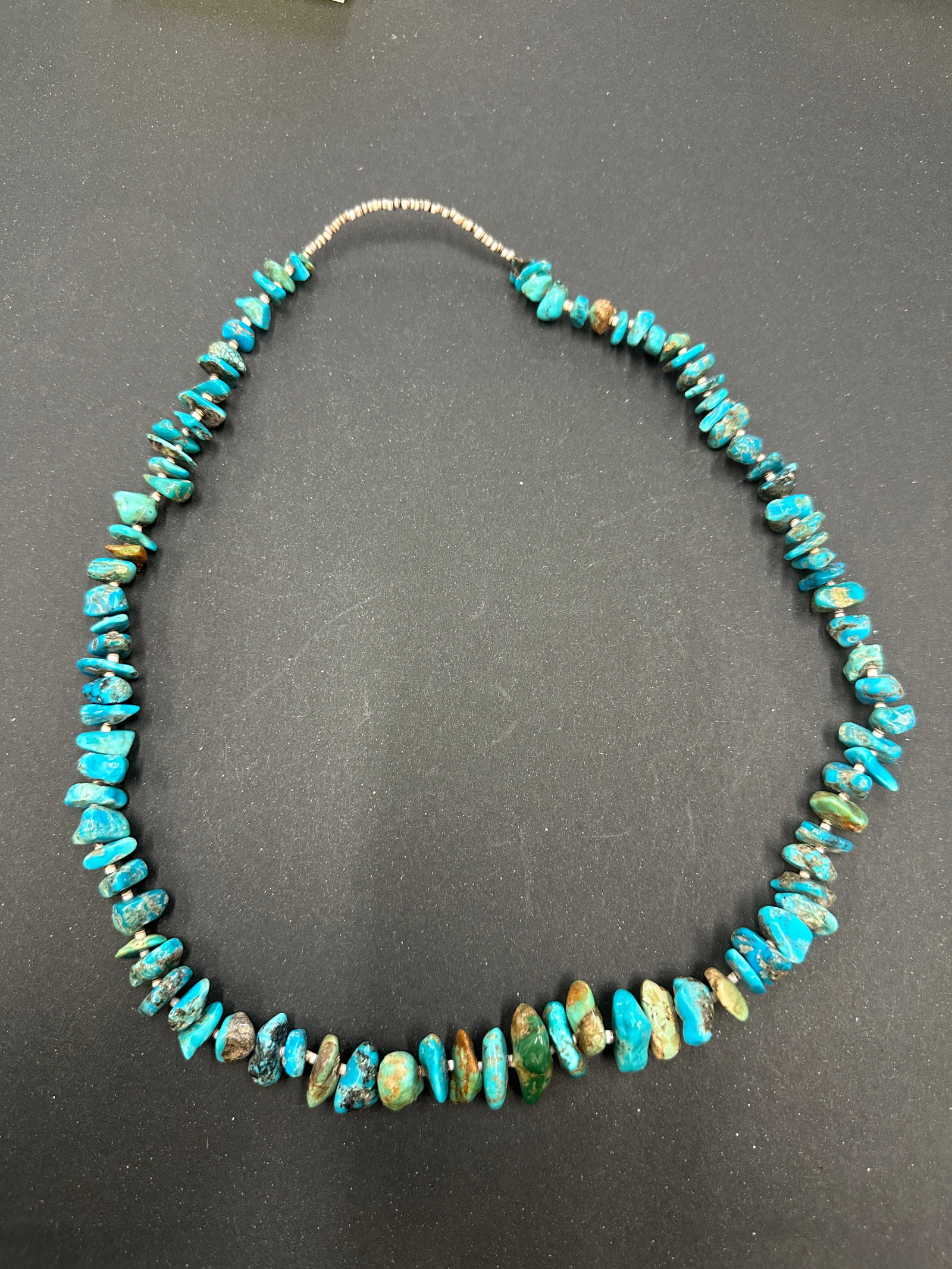 Native American Turquoise Nugget Necklace 101 grams (1 of 4)