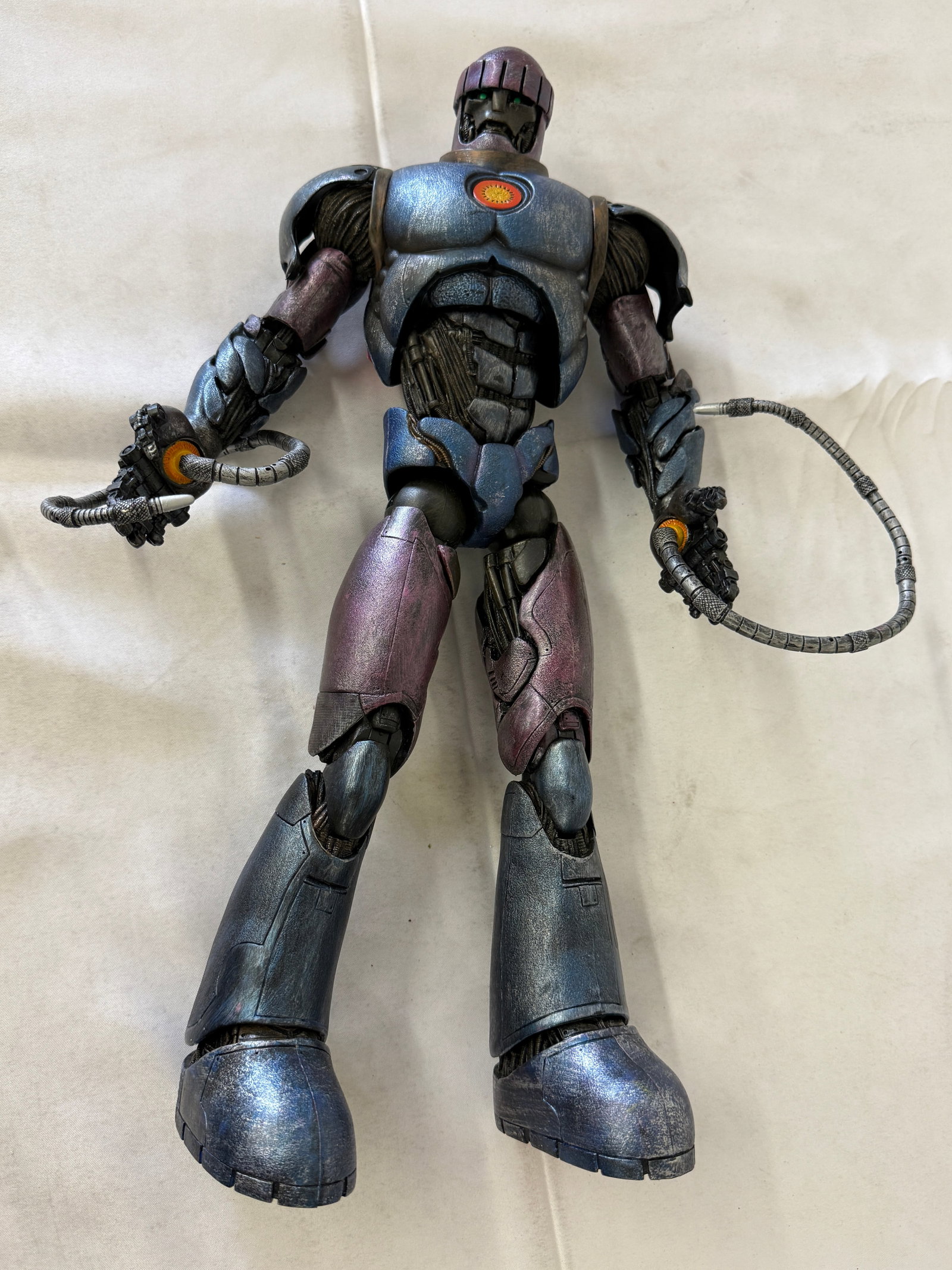 Large Articulated Robot Action Figure with Tentacle Arms, Steel Blue, 18in (1 of 4)