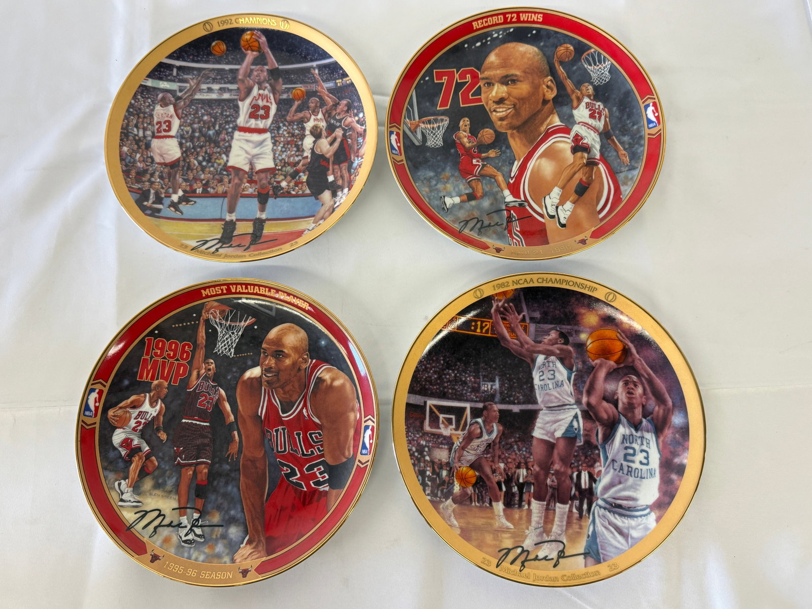 Michael Jordan Collector Plate Set of 4 Bradford Exchange NBA (1 of 2)
