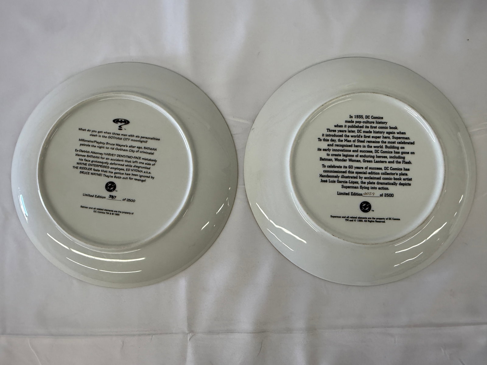 DC Comics Collector Plates Lot - 2