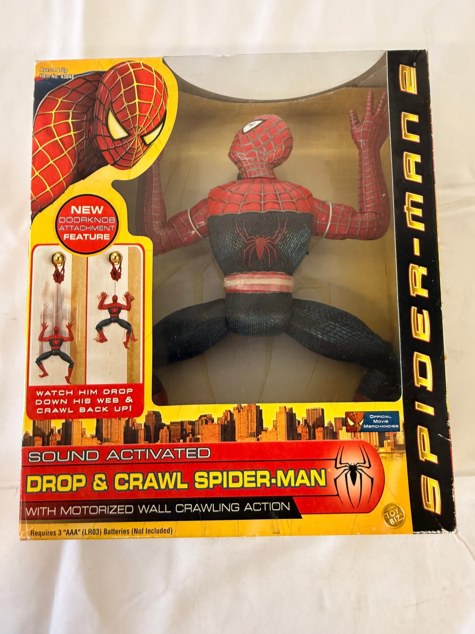 Spider-Man 2 Sound Activated Drop & Crawl Figure Toy Biz Sealed: Spider-Man 2 Sound Activated Drop & Crawl Figure Toy Biz Sealed