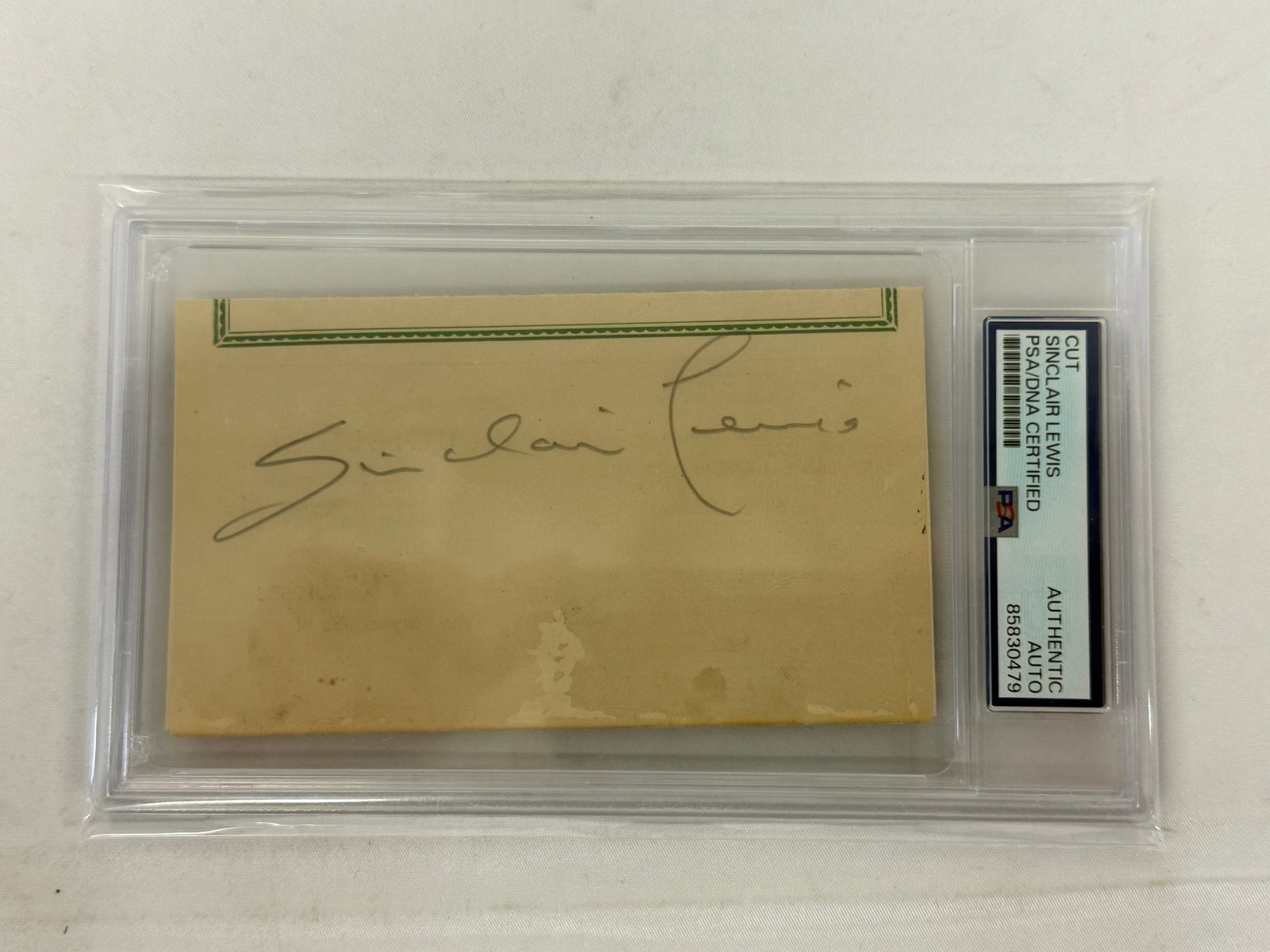 Sinclair Lewis Authentic Autograph Cut Signature PSA/DNA Certified (1 of 2)