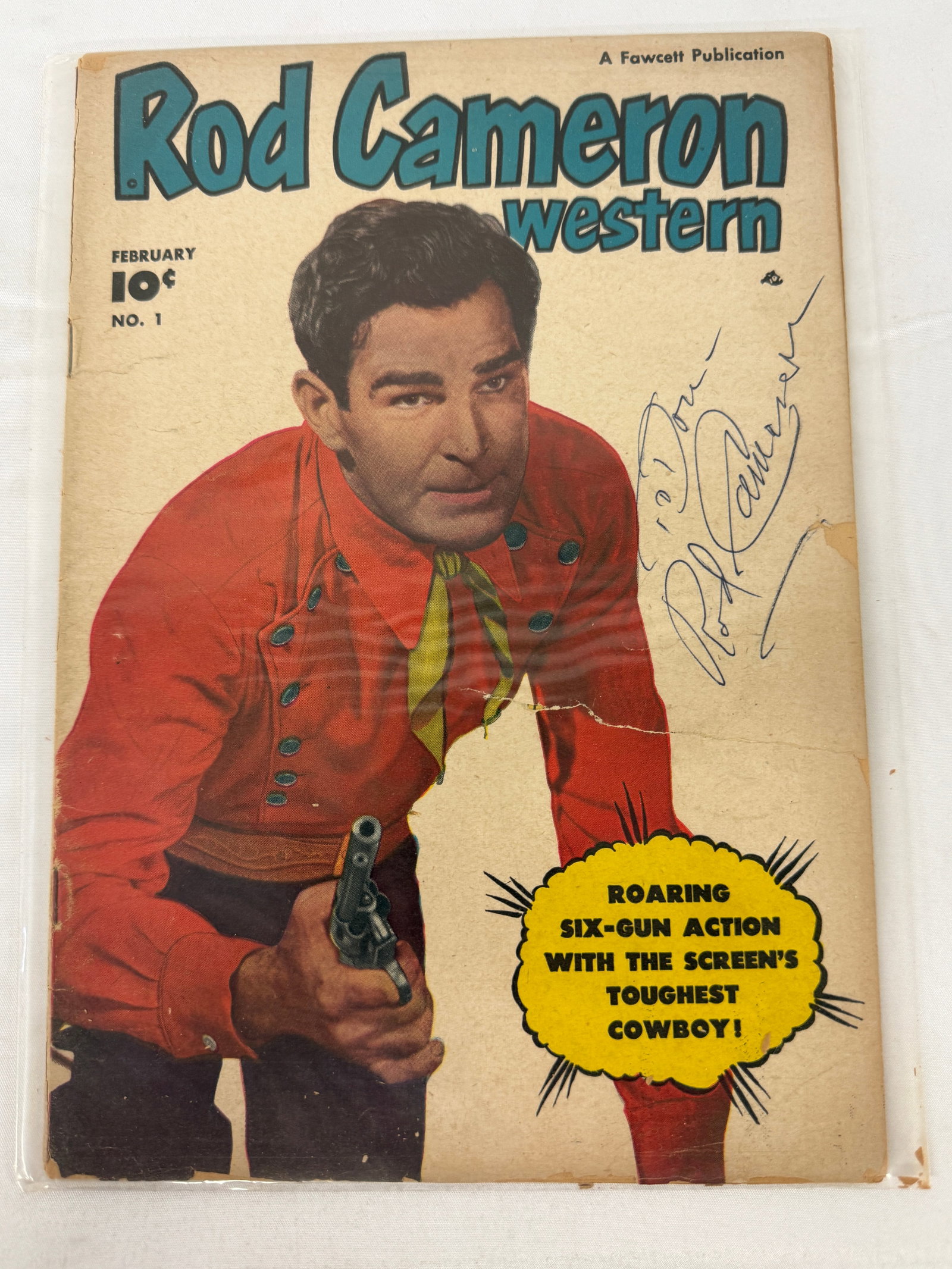 Signed Vintage Western Comic Book Fawcett Publication: Signed Vintage Western Comic Book Fawcett Publication