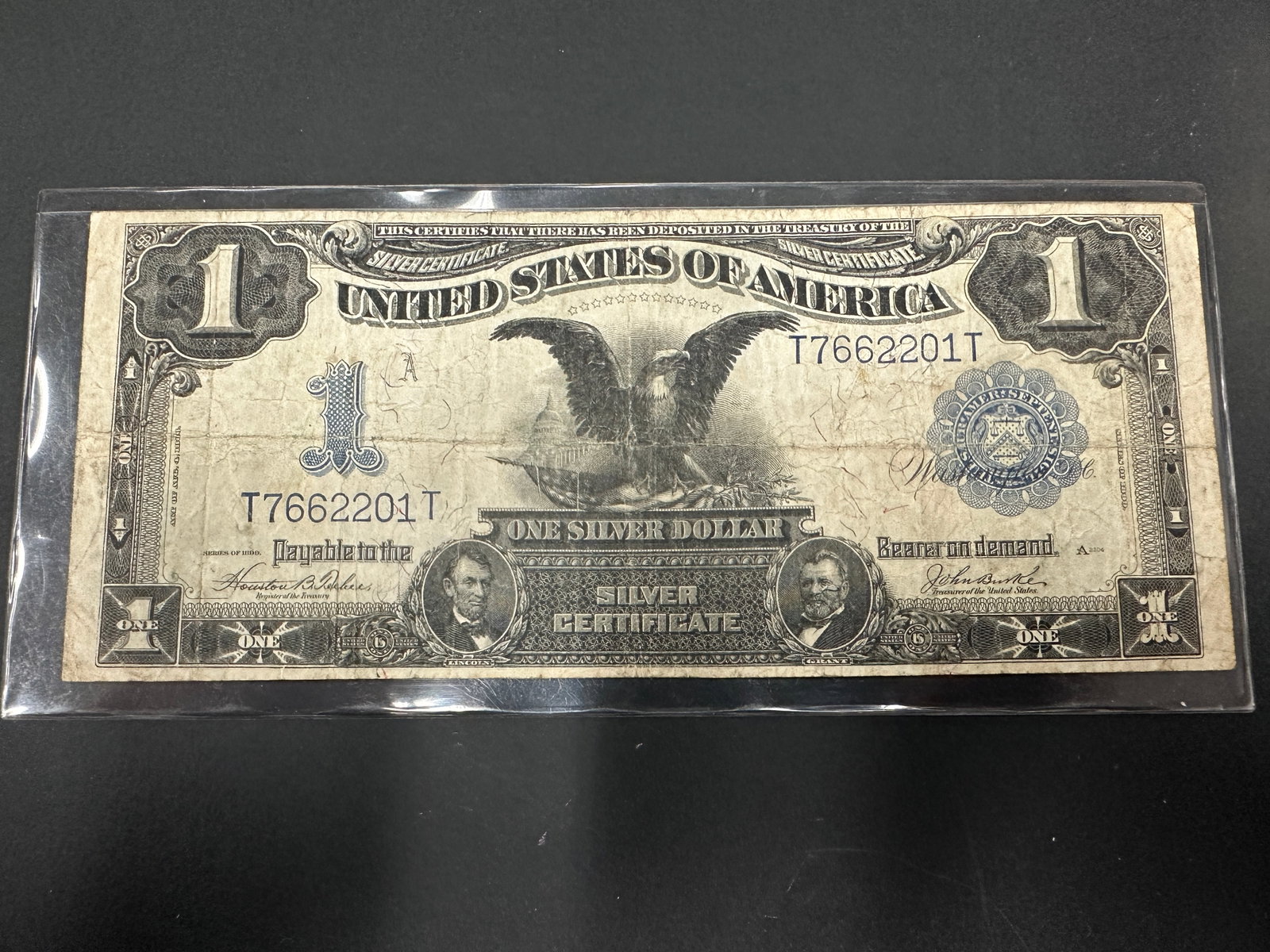 1899 US One Dollar Black Eagle Silver Certificate (1 of 2)
