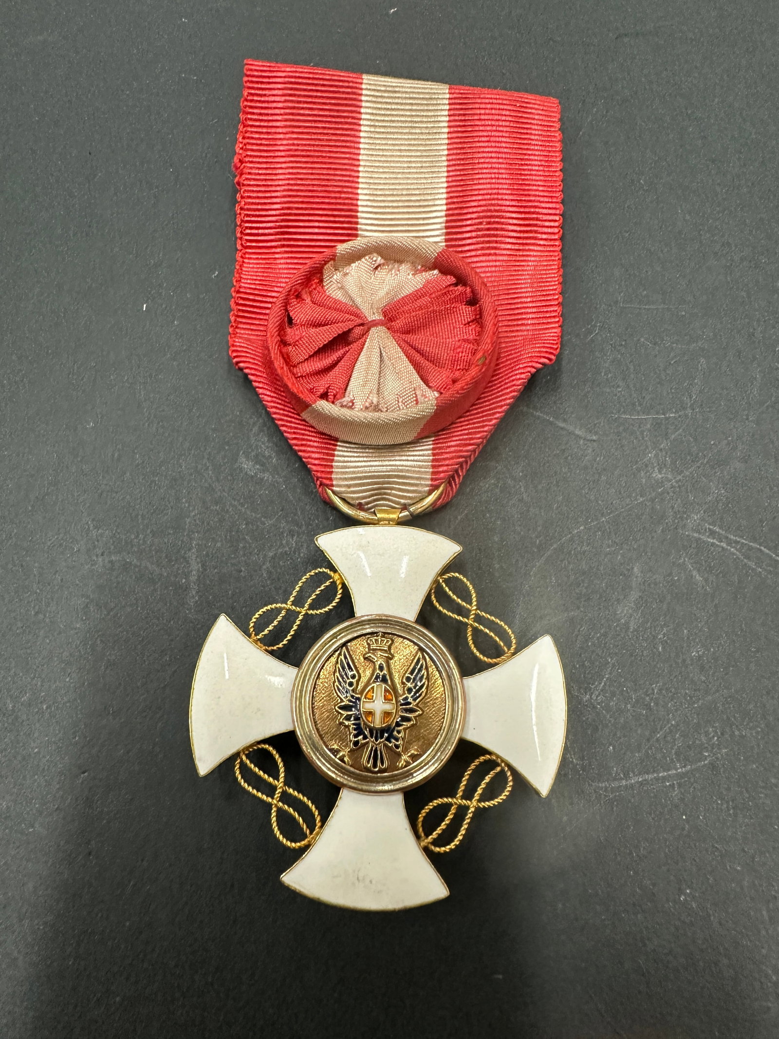 Italian Order of the Crown Knight's Cross Medal with Ribbon (1 of 2)