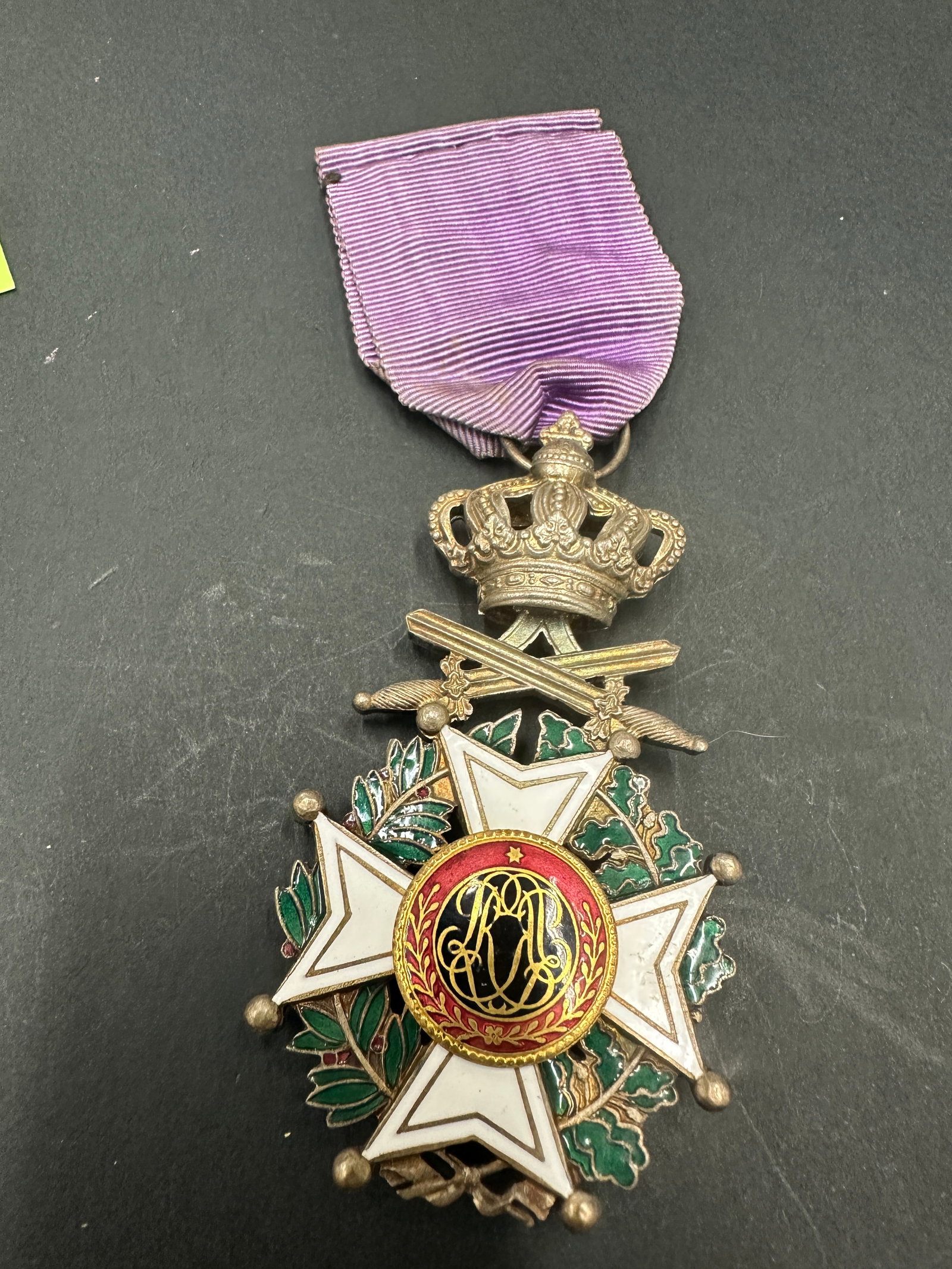 Belgian Order of Leopold Military Cross Medal with Swords and Crown (1 of 3)