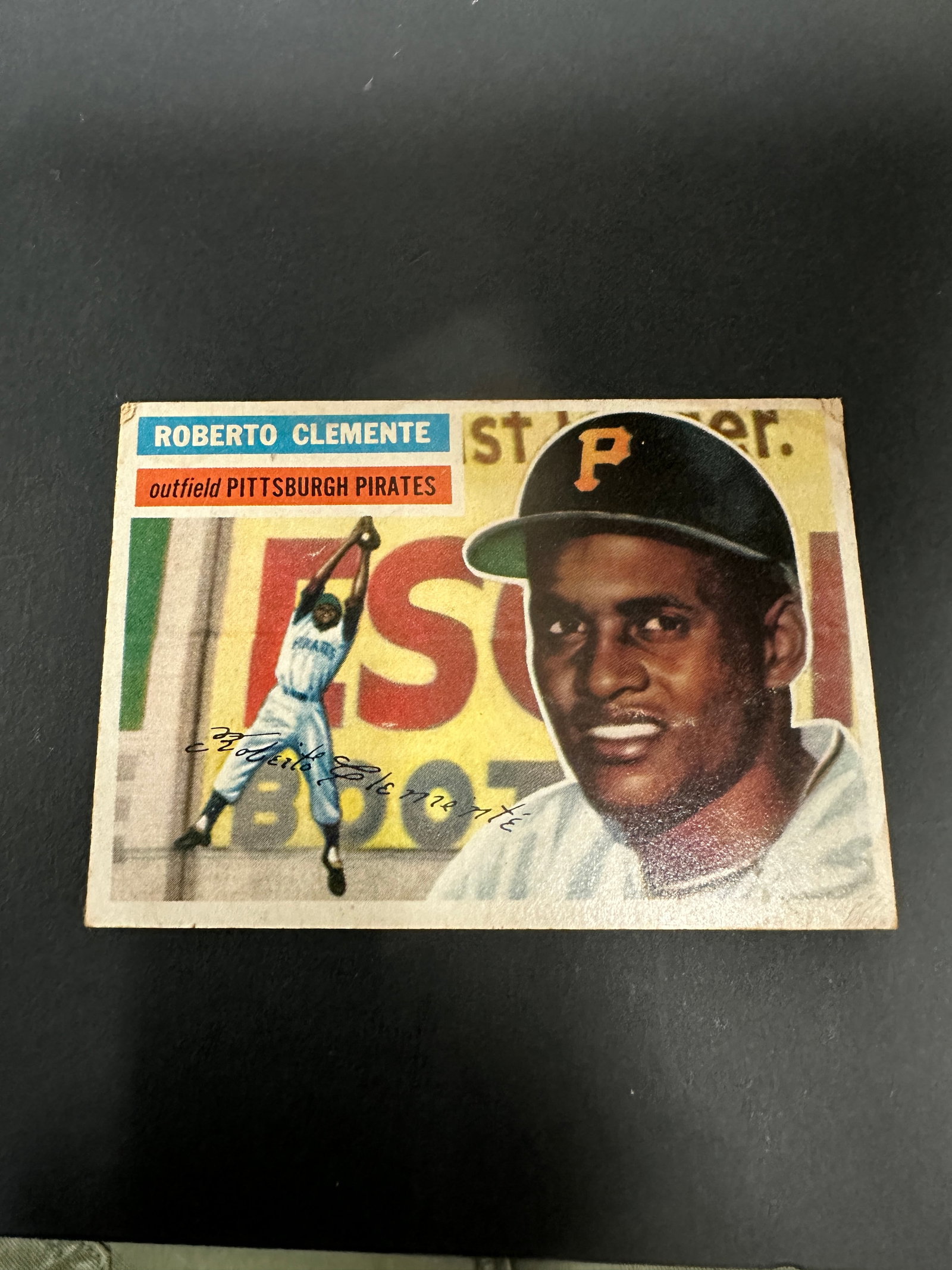 Roberto Clemente 1956 Topps #33 Pittsburgh Pirates Baseball Card (1 of 2)
