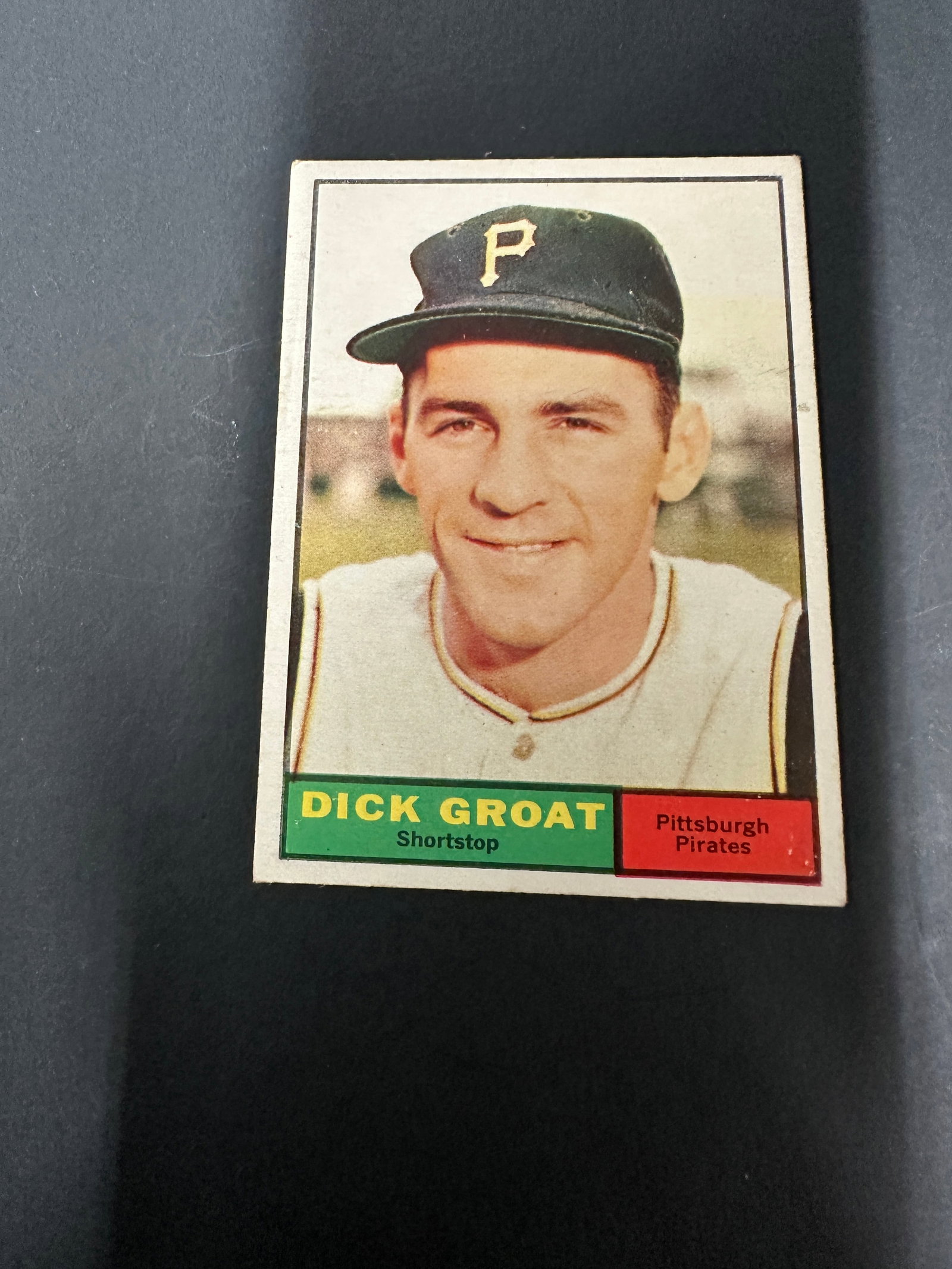 1961 Topps #1 Dick Groat Pittsburgh Pirates Shortstop Baseball Card (1 of 2)