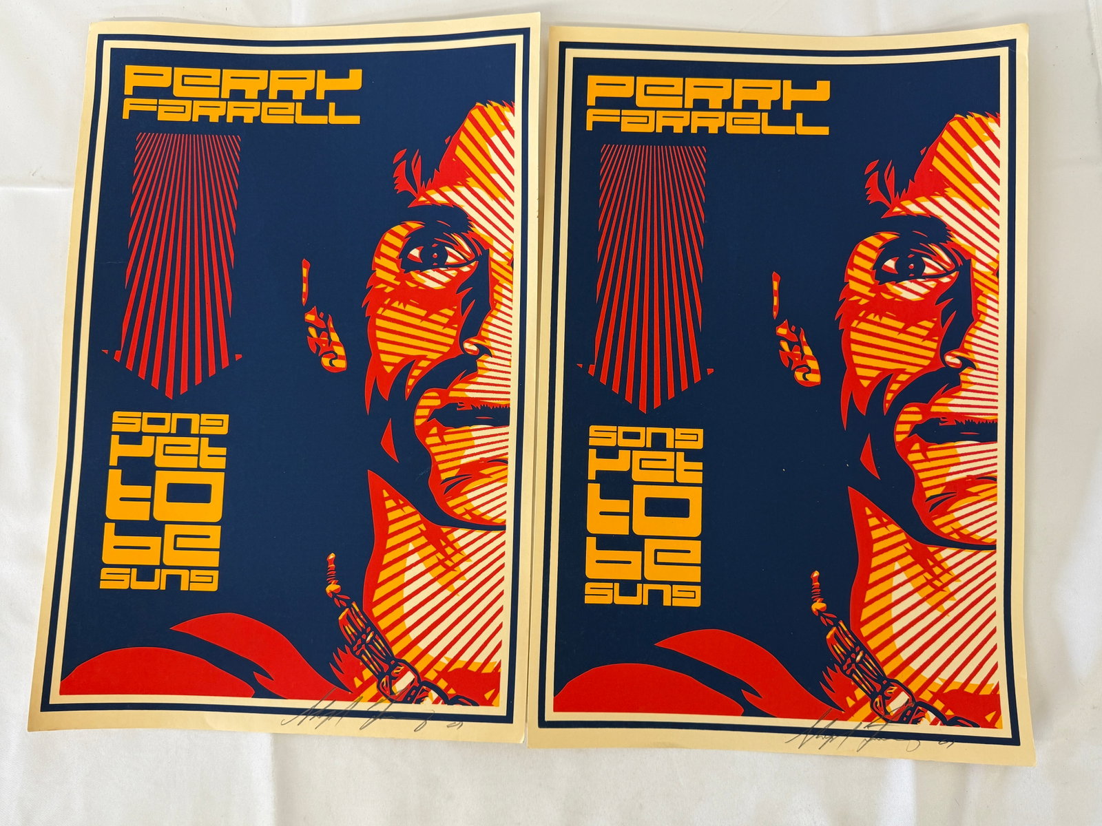 Perry Farrell Jane's Addiction 'Song Yet To Be Sung' Signed Screenprints Pair (1 of 4)