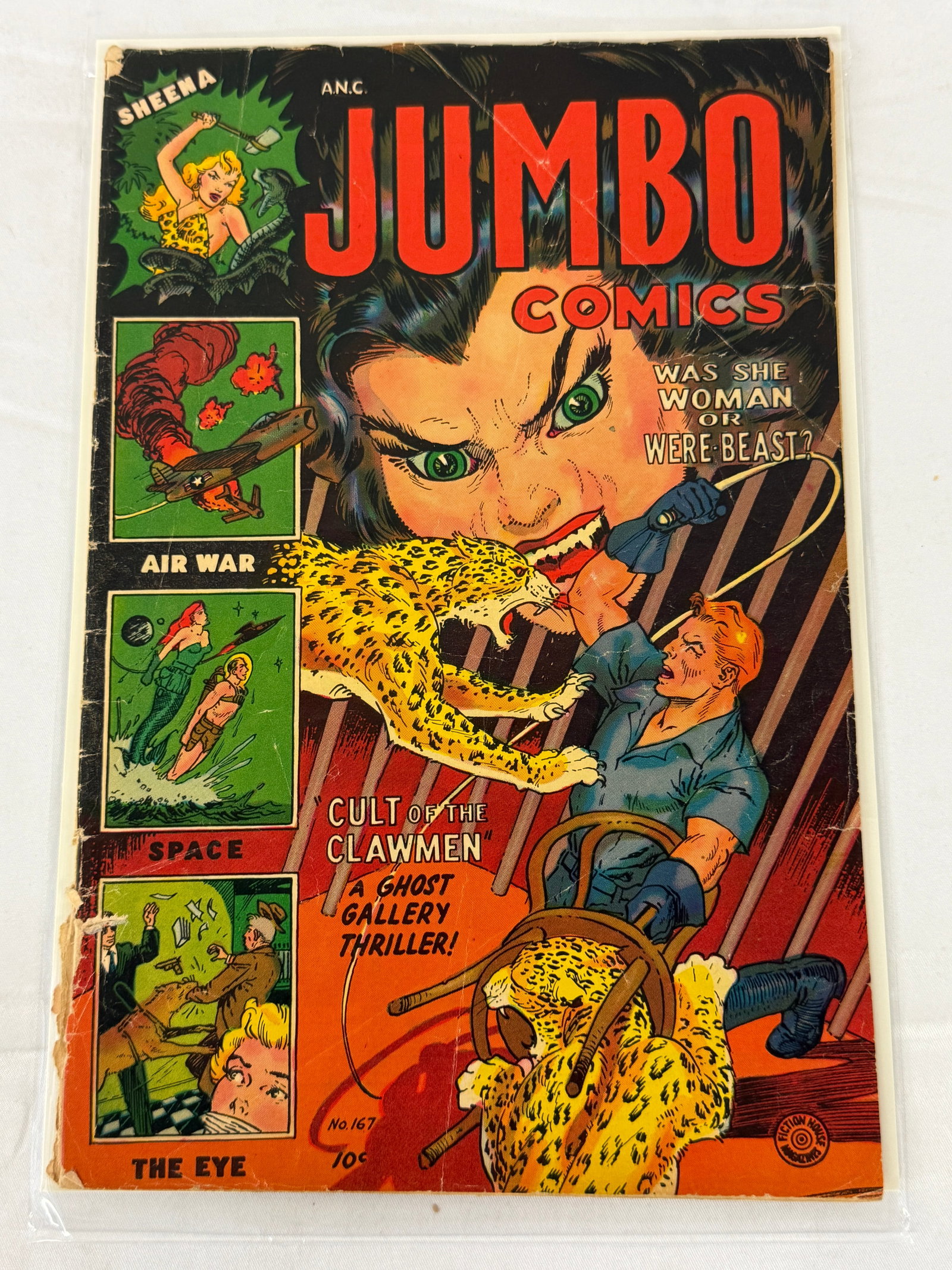 Jumbo Comics #167 Fiction House Golden Age Comic Book Sheena Were-Beast (1 of 2)