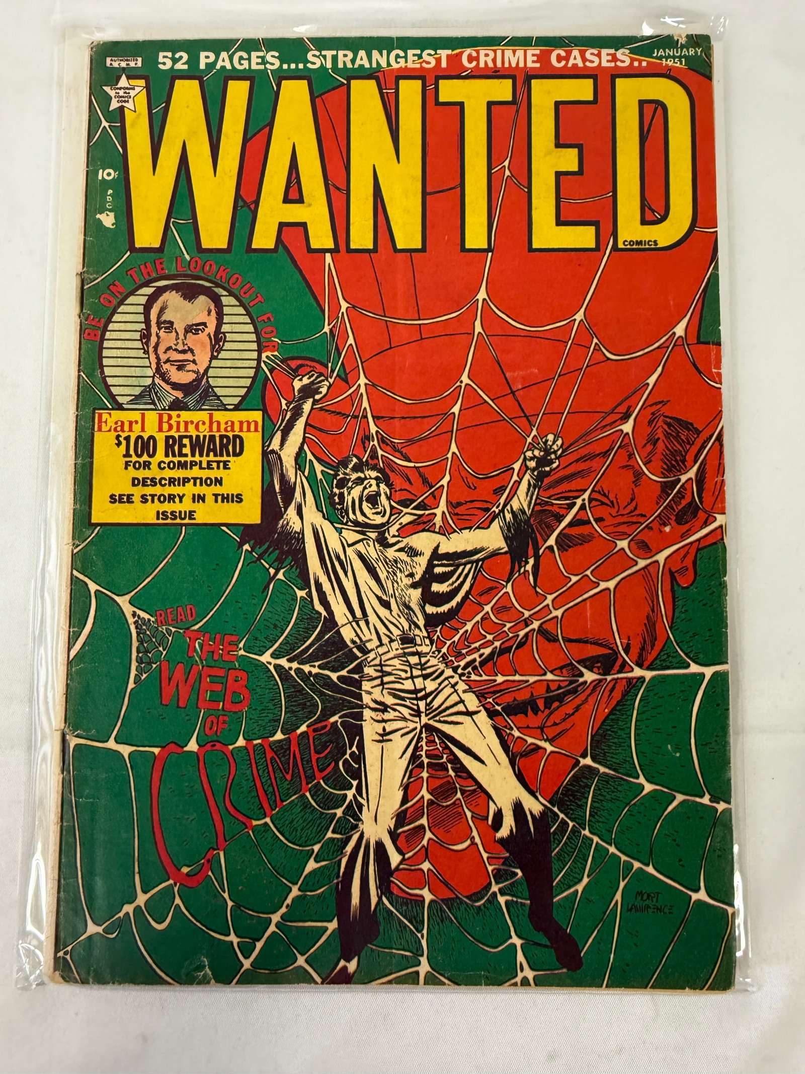 Wanted Comics #33 Jan 1951 Crime Comic Mort Lawrence Cover Art Pre-Code (1 of 3)