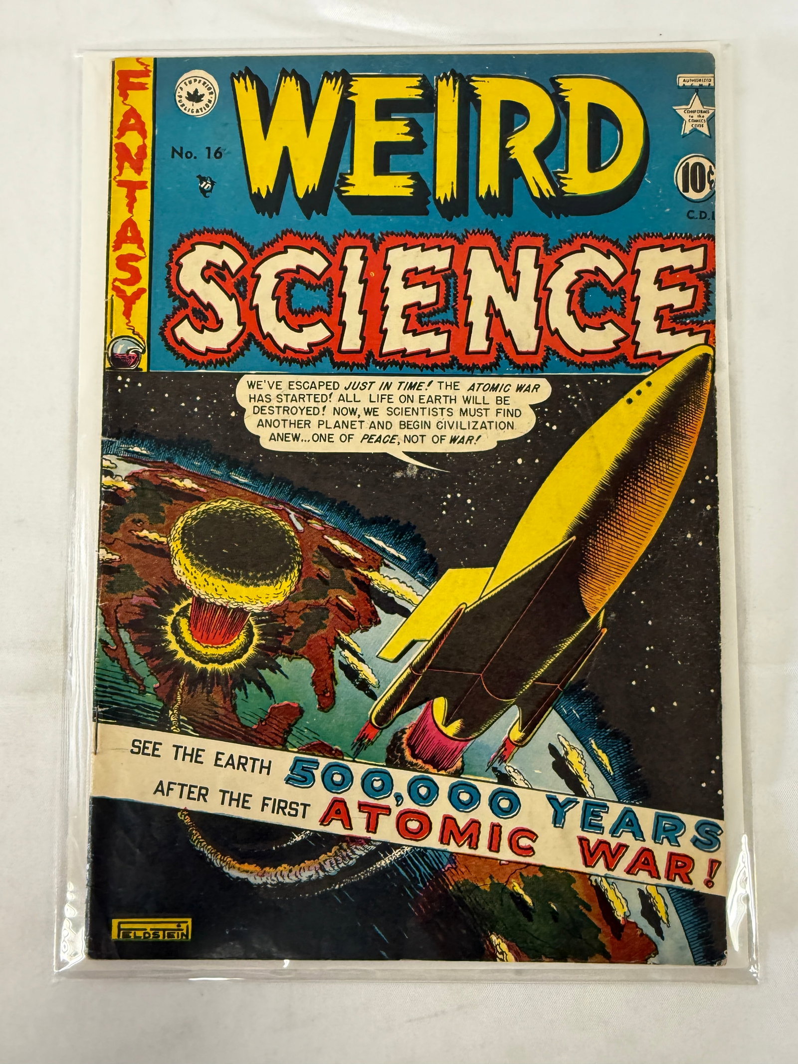 Weird Science #16 EC Comics 1951 Canadian 10c Edition Al Feldstein Cover: Weird Science #16 EC Comics 1951 Canadian 10c Edition Al Feldstein Cover