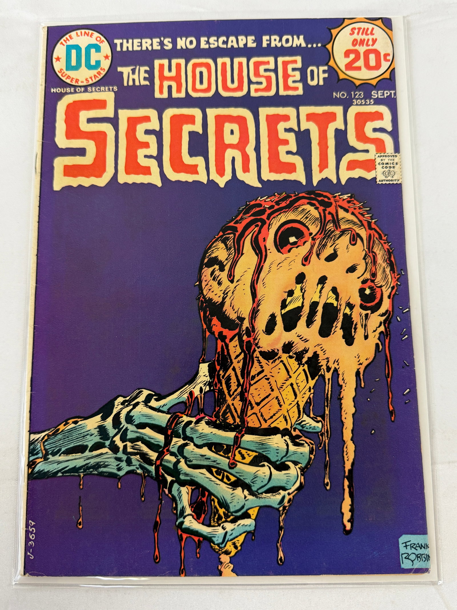 House of Secrets #123 DC Comics Horror Sept 1974 Frank Robbins Signed Cover (1 of 2)