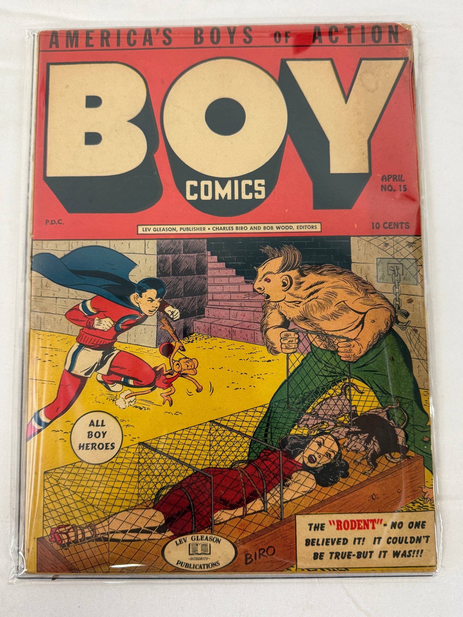 Boy Comics #15 April Lev Gleason Publications Golden Age Comic 1944 (1 of 2)