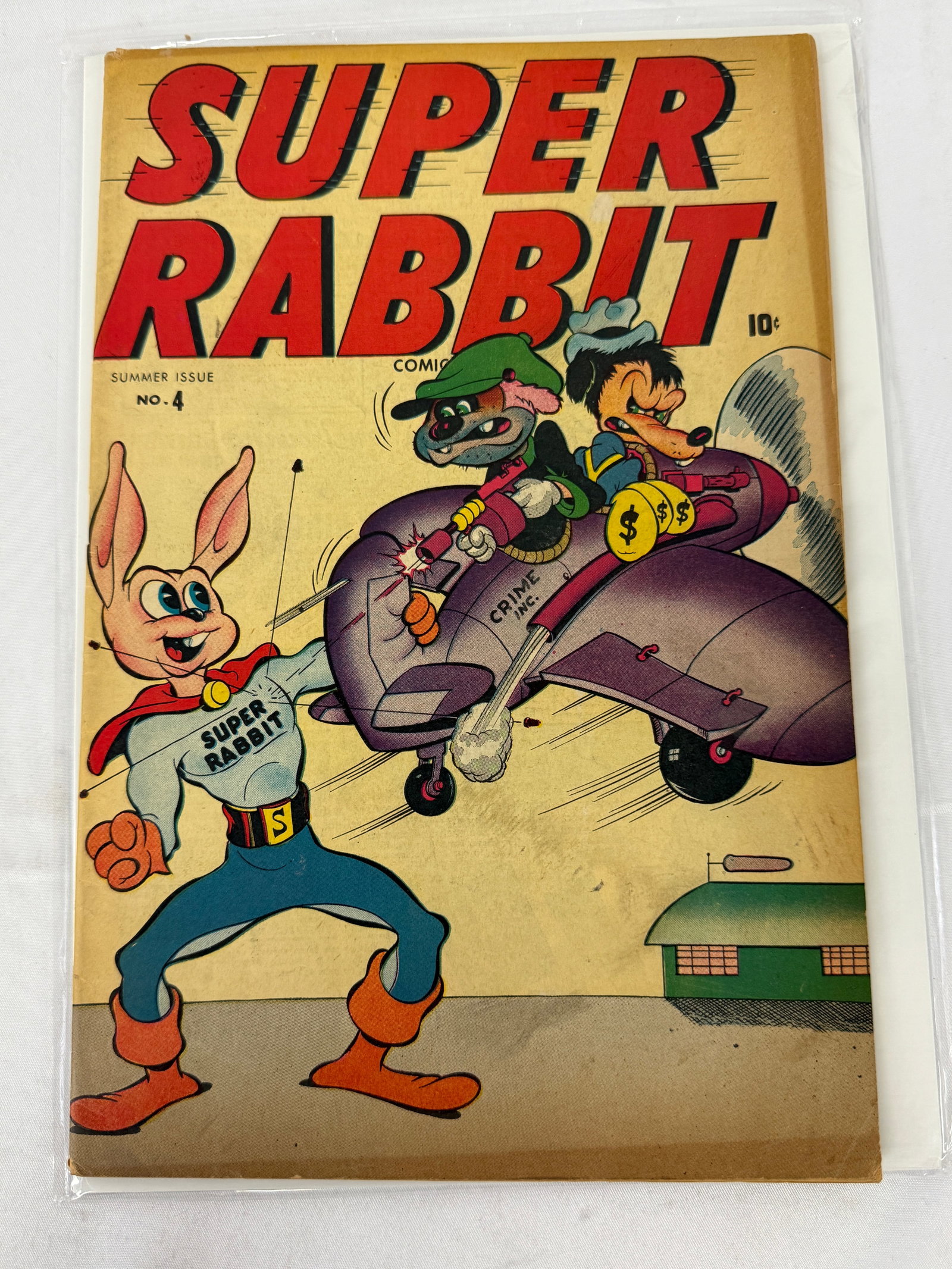 Super Rabbit Timely Comics #4 Summer Issue 1944 Golden Age Comic Book (1 of 2)