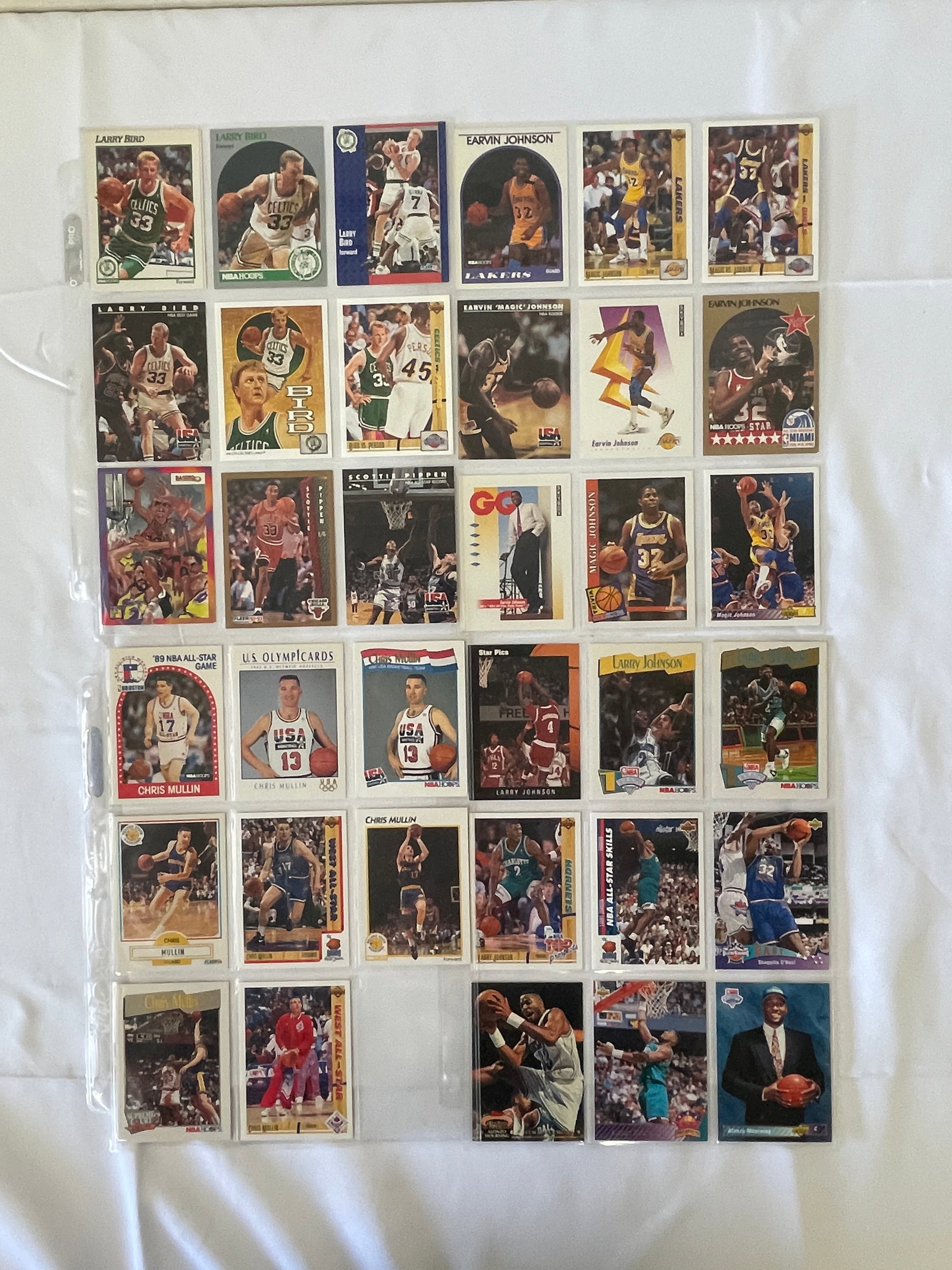 NBA Legends Basketball Cards Lot: Bird, Magic Johnson, Pippen, Shaq, Mullin: NBA Legends Basketball Cards Lot: Bird, Magic Johnson, Pippen, Shaq, Mullin