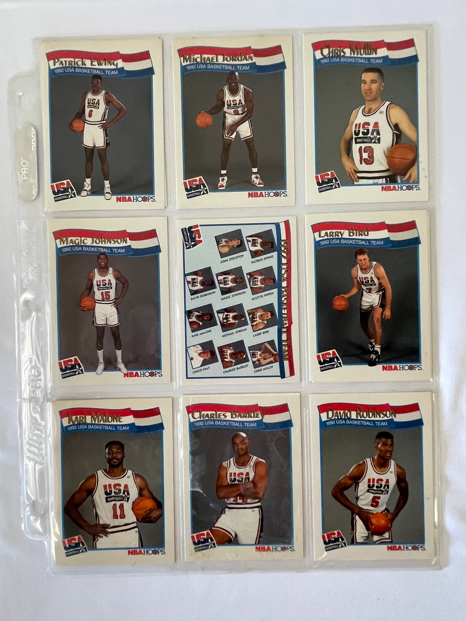 1991-92 NBA Hoops 1992 USA Dream Team Complete 9-Card Set Michael Jordan (1 of 5)