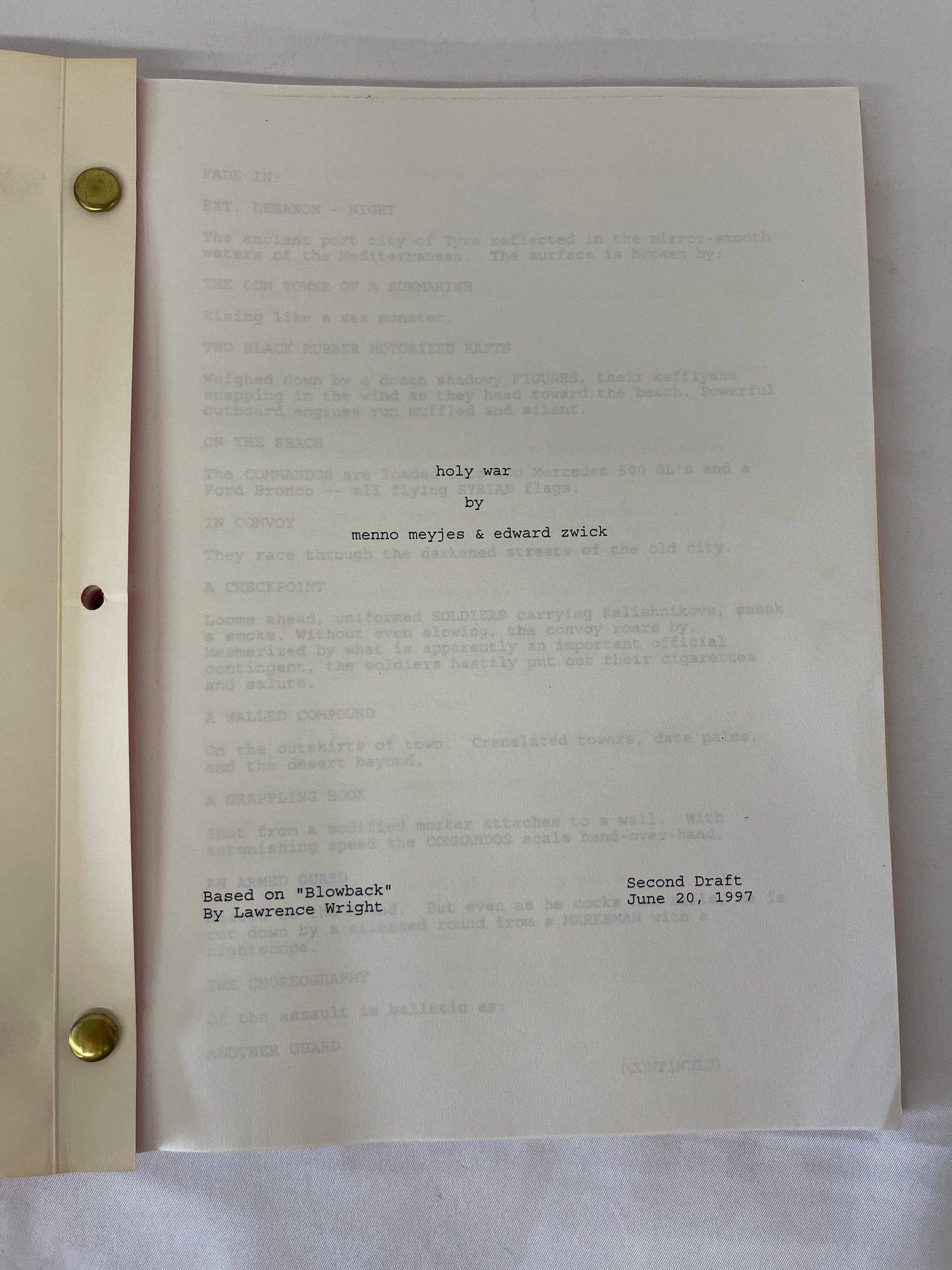 The Siege (1998) CAA movie script (1 of 4)