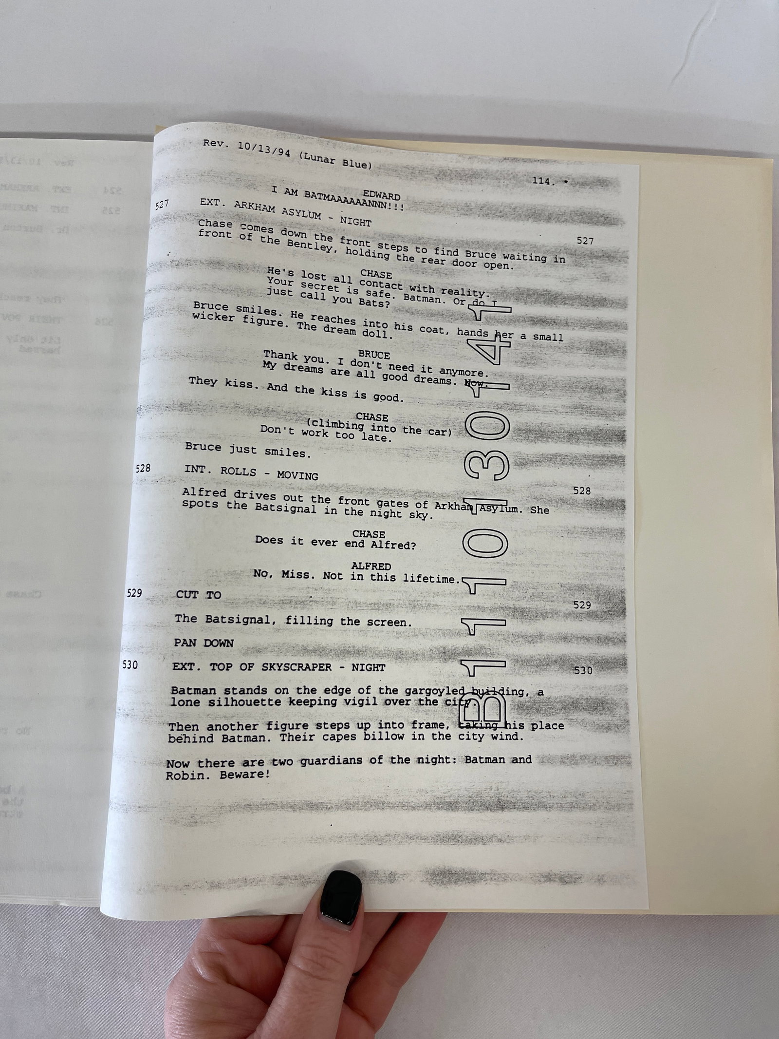 Batman Forever Warner Bros Production Script Revised Draft October 1994 CAA - 2