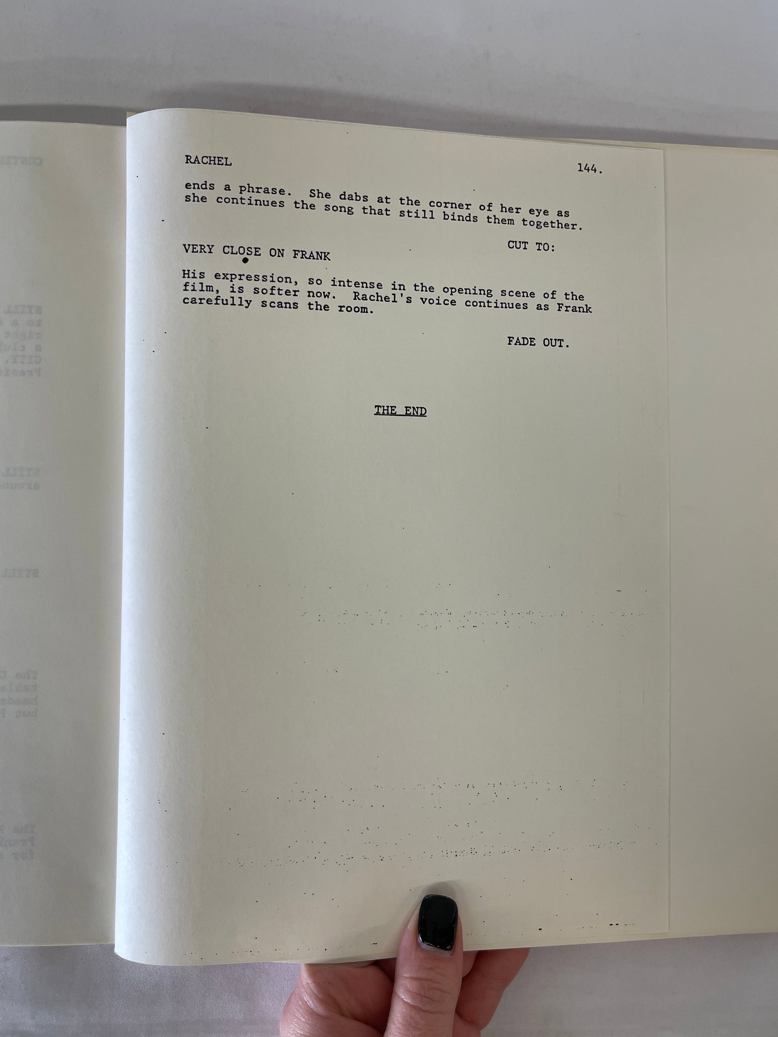 The Bodyguard 1990 First Draft Screenplay Script Lawrence Kasdan CAA Binding - 2