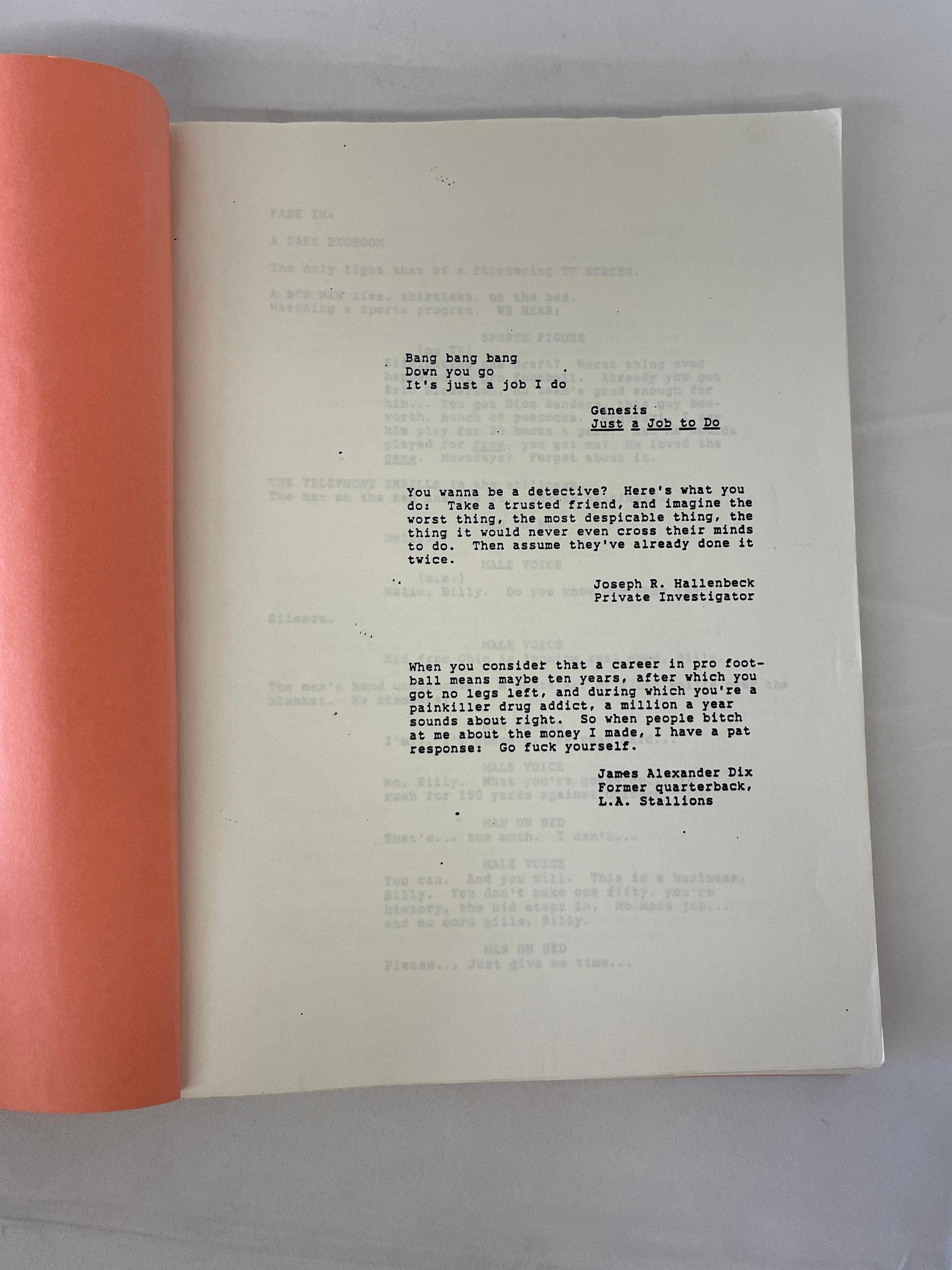 The Last Boy Scout Original Production Film Script Screenplay Shane Black 1991 (1 of 4)
