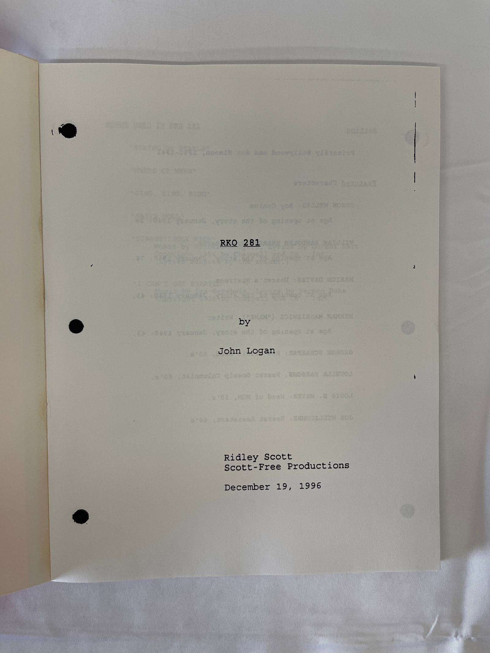 RKO 281 Movie Script by John Logan Ridley Scott Scot (1 of 4)