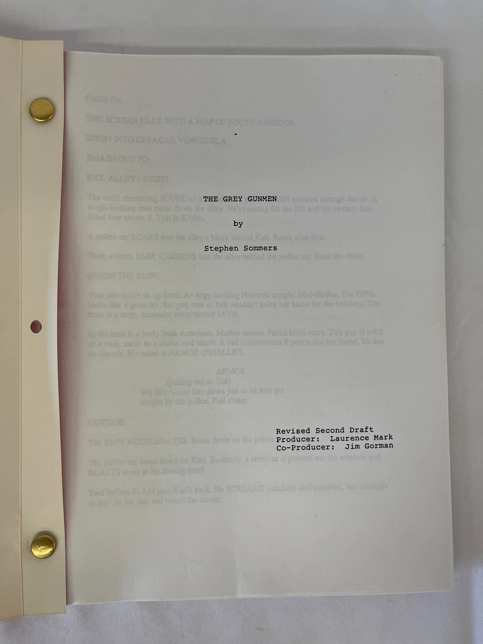 The Grey Gunmen Original Screenplay Revised Second Draft by Stephen Sommers CAA (1 of 4)