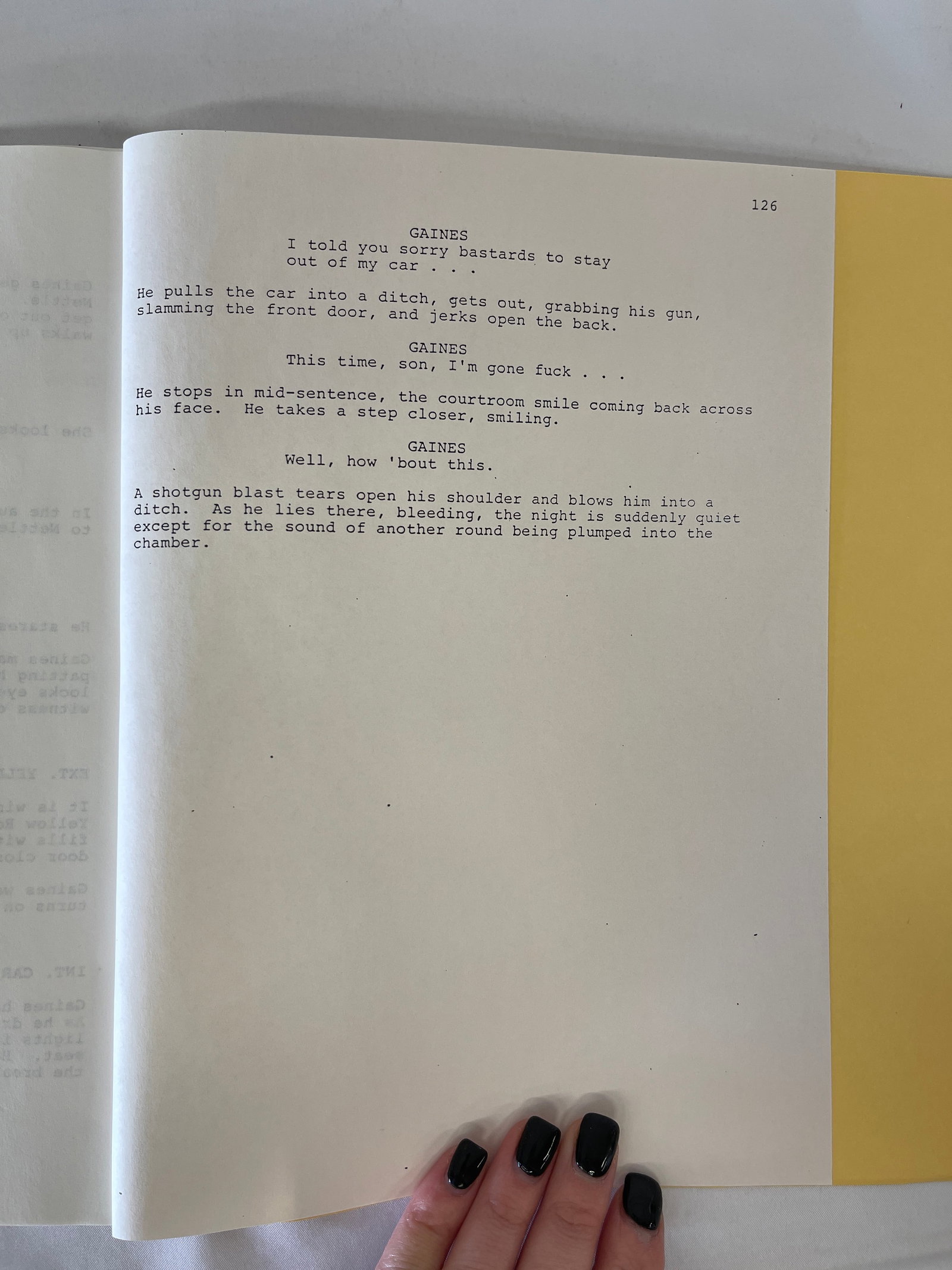 RUSH Original Screenplay Script by Pete Dexter, Dated November 9, 1990 - 2