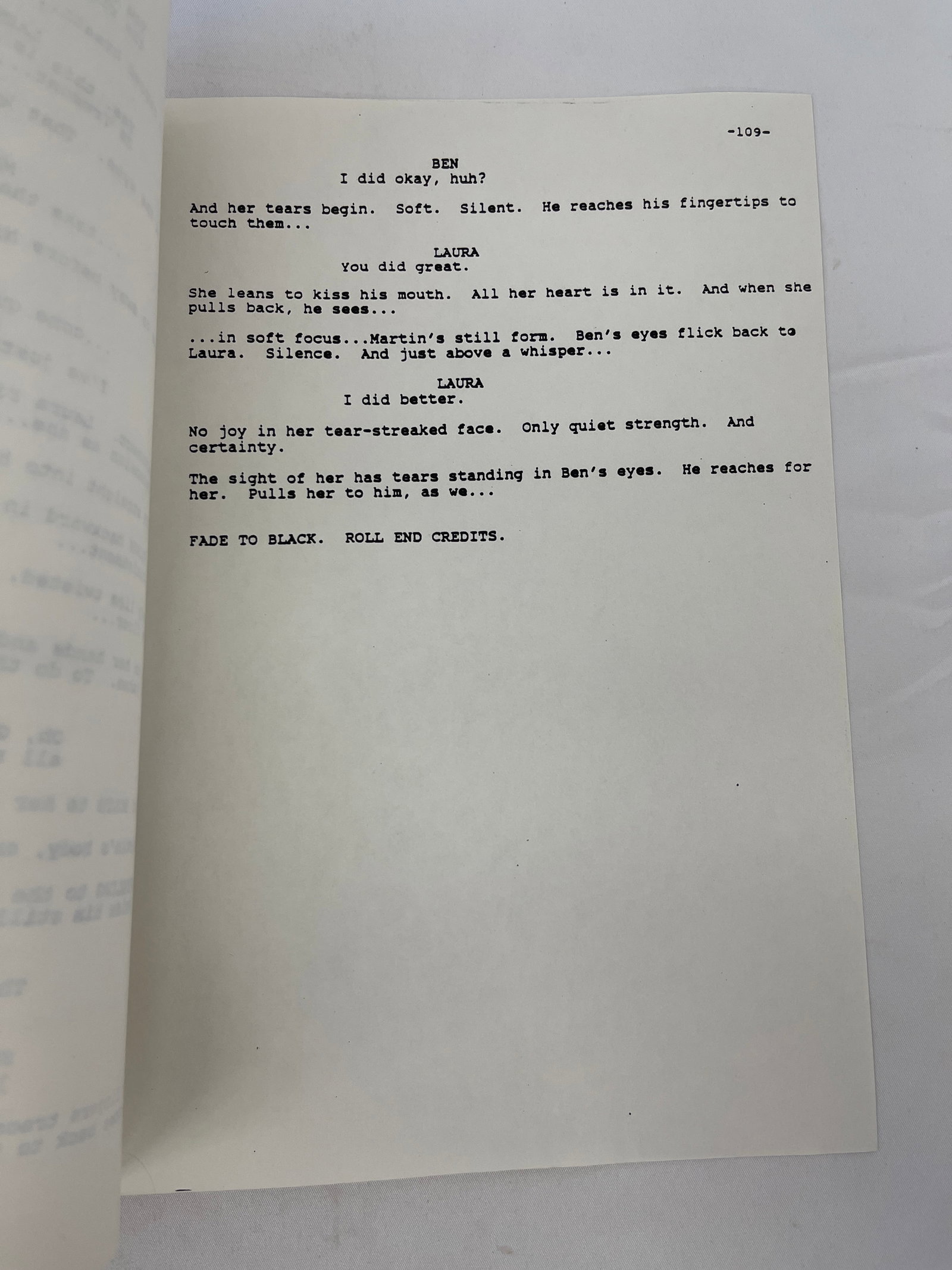 Sleeping With The Enemy Original Second Draft Screenplay Script Ronald Bass 1989 - 2