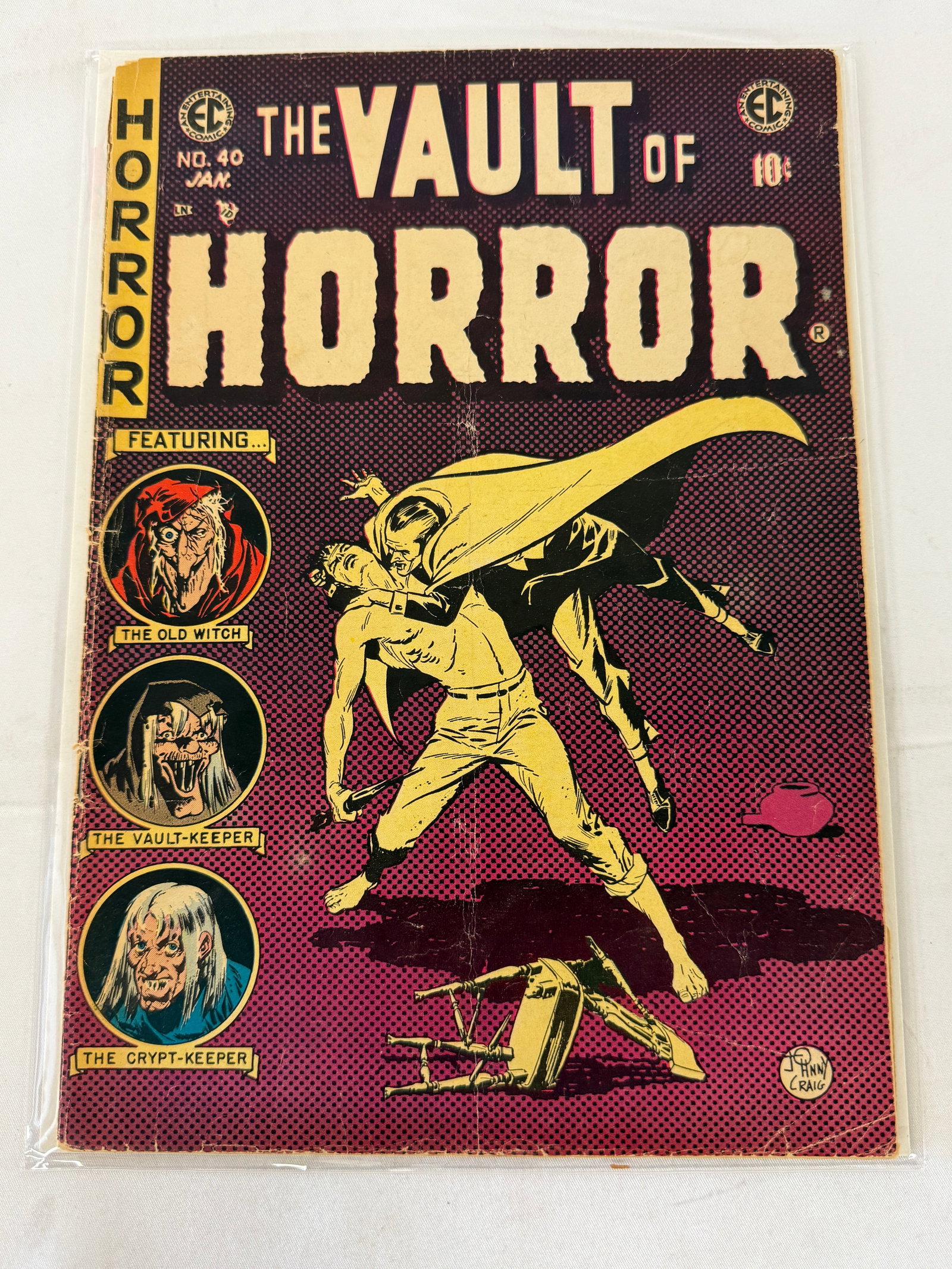EC Comics The Vault of Horror #40 Vol 1 Jan 1955 Johnny Craig Cover Art (1 of 3)
