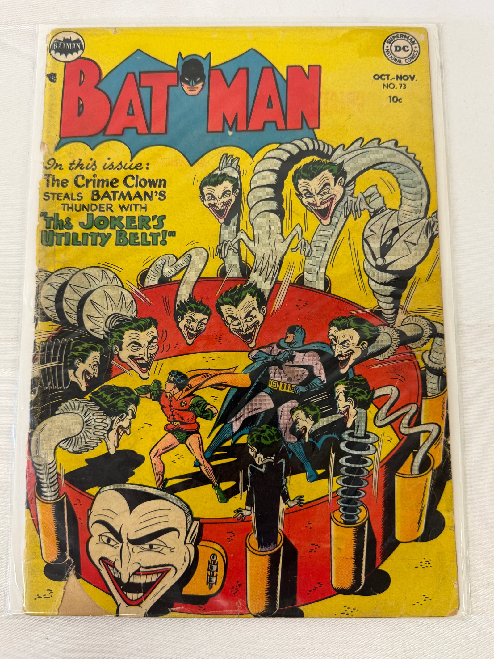Batman DC Comics Golden Age #73 Oct-Nov 1952 Joker Utility Belt Comic Book (1 of 2)
