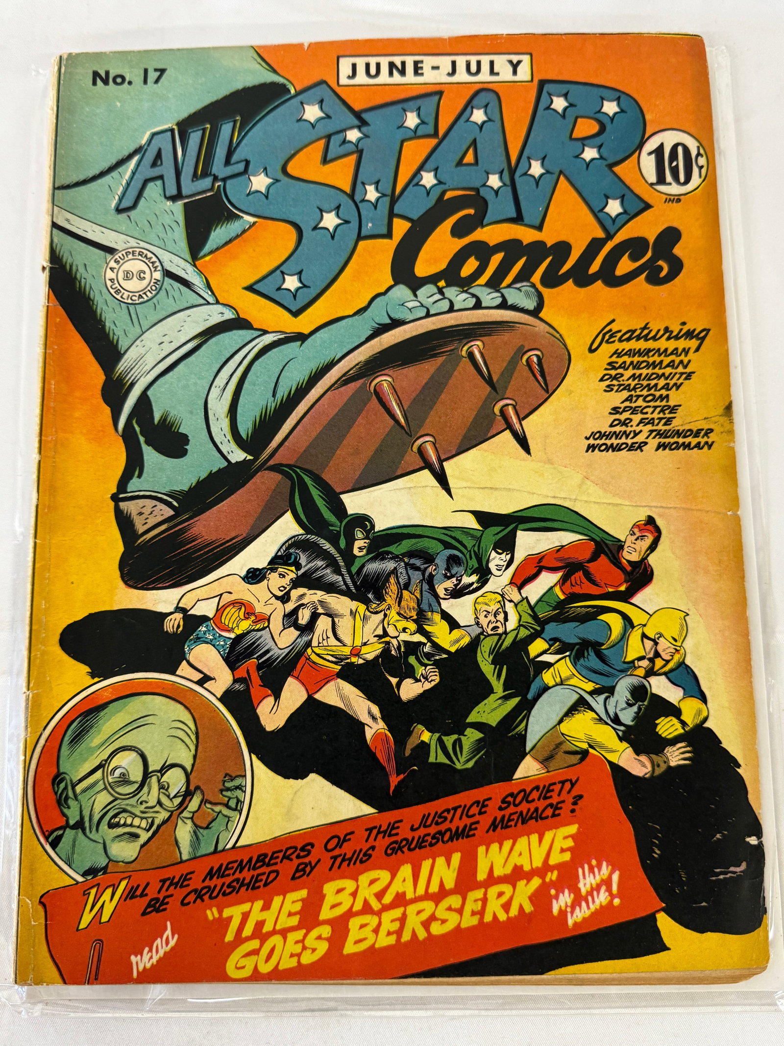 All Star Comics No. 17 DC Golden Age 1943 Justice Society Brain Wave (1 of 2)