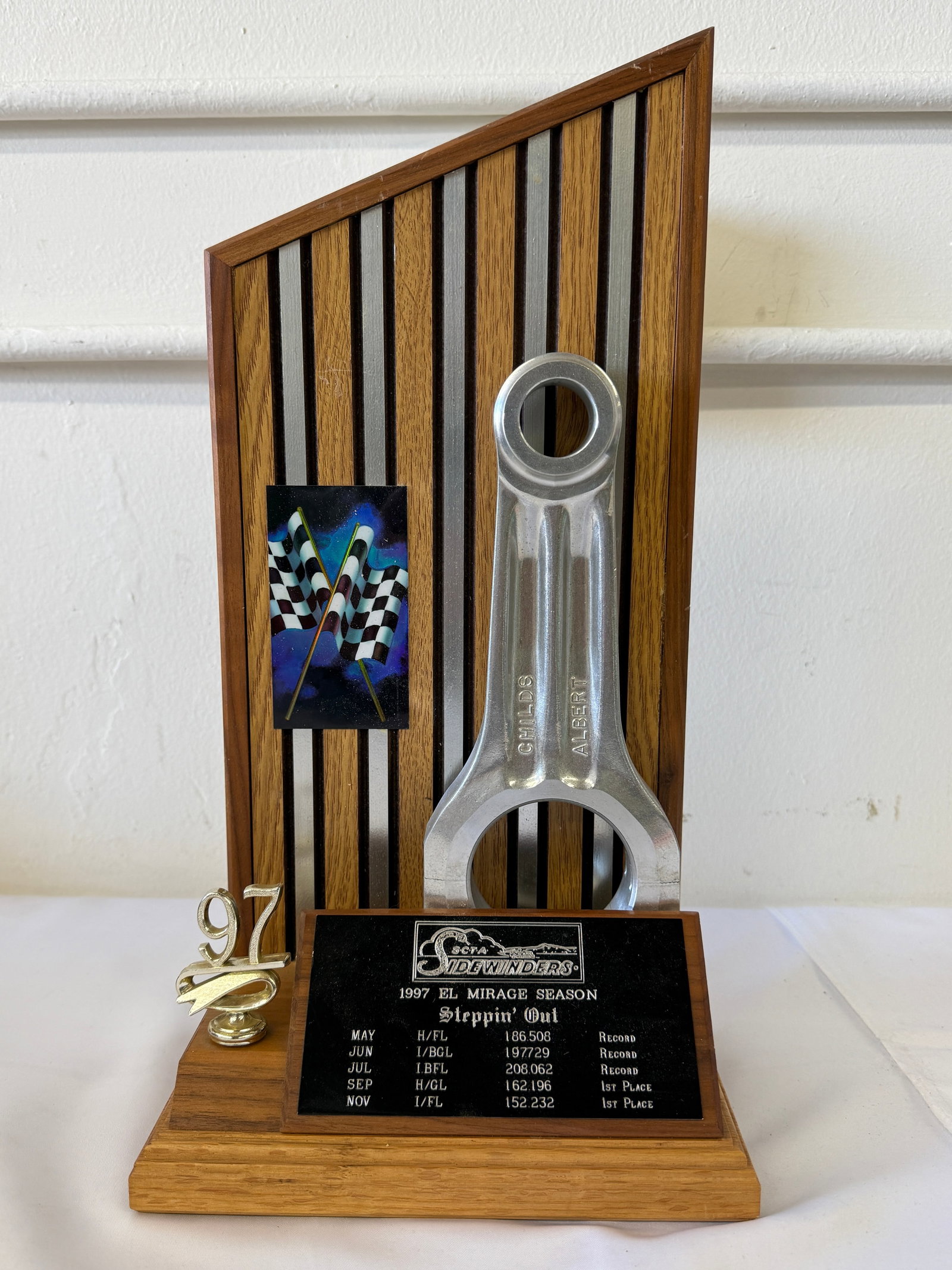 1997 El Mirage Sidewinders Racing Season Trophy Plaque Childs Albert Steppin Out (1 of 4)