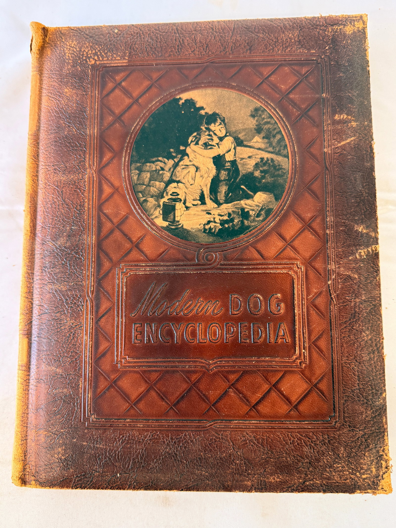 Modern Dog Encyclopedia by Davis, 2nd Printing 1949, Leather Bound, Stackpole (1 of 4)