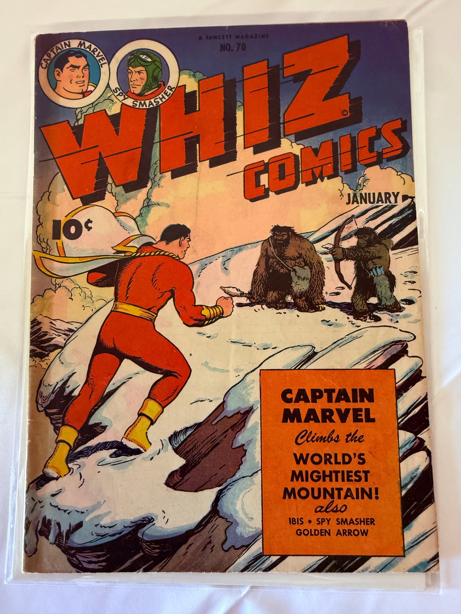 Whiz Comics No. 70 January Fawcett Captain Marvel Golden Age Comic Book (1 of 2)