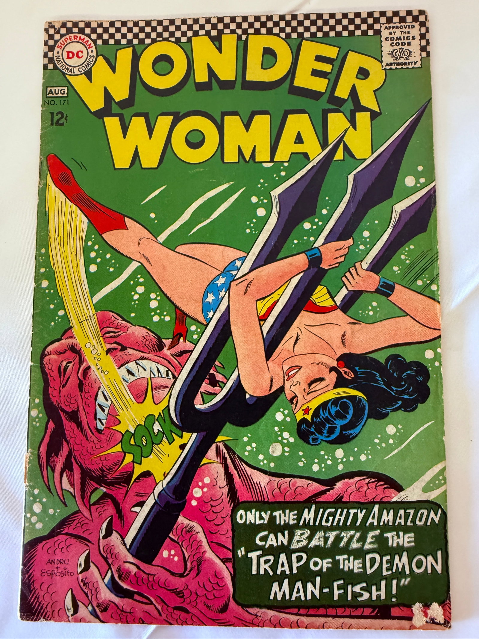 Wonder Woman DC Comics #171 Silver Age Comic Book Aug 1967 Andru Esposito (1 of 2)