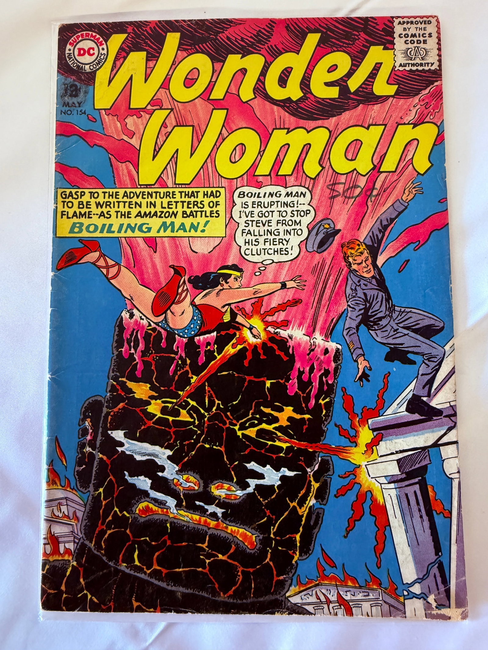 Wonder Woman DC Comics Silver Age Issue #154 May 1965 Boiling Man (1 of 2)