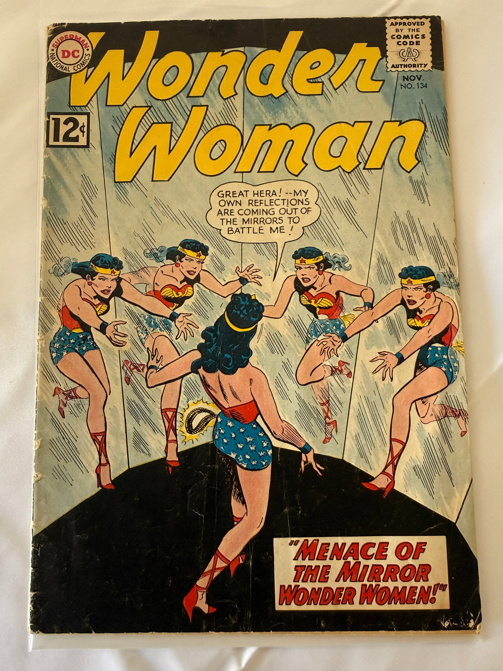 Wonder Woman #134 DC Comics Silver Age 1962 'Menace of the Mirror Wonder Women' (1 of 2)