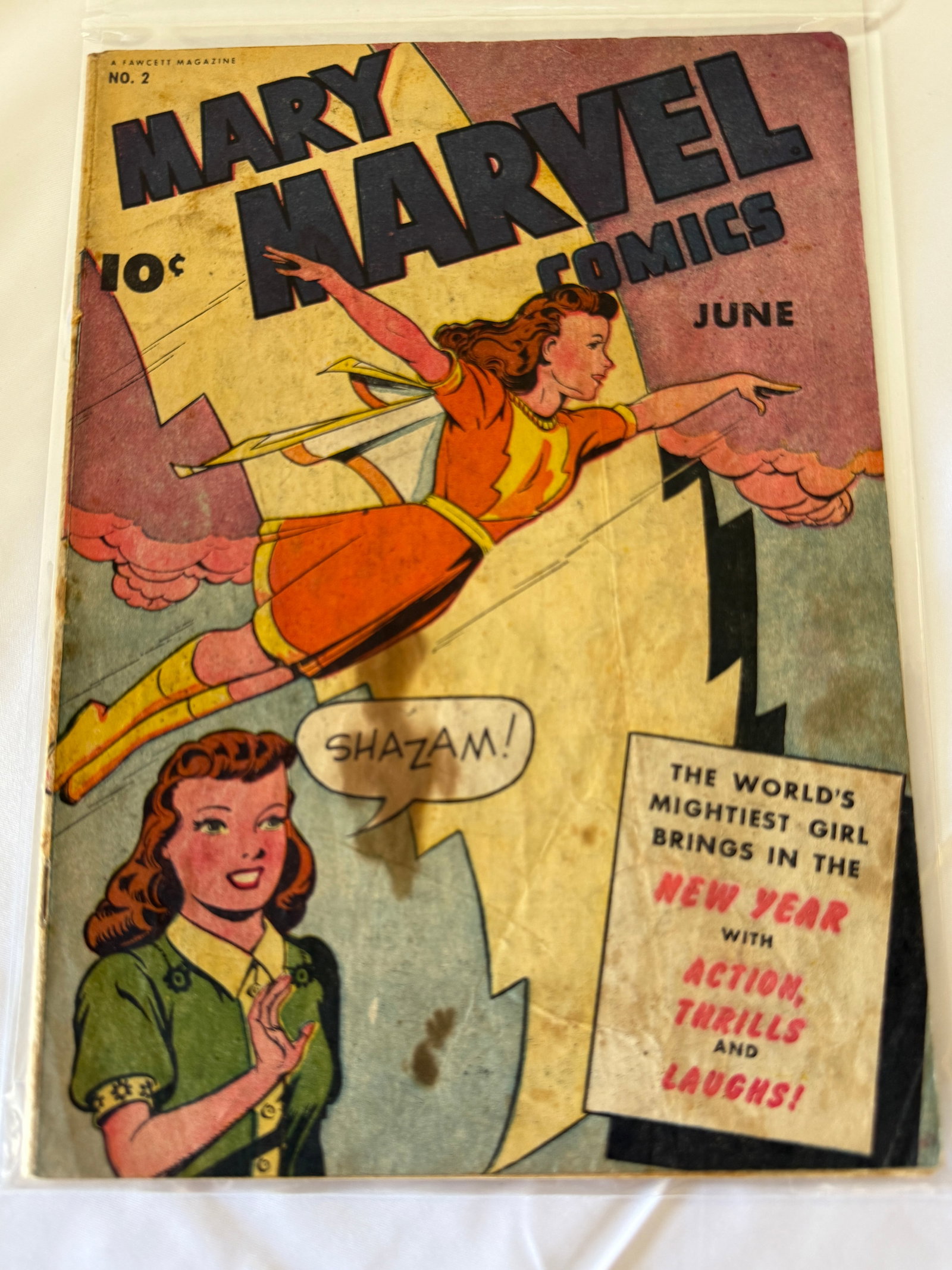 Mary Marvel Comics No. 2 June Fawcett Publications Golden Age Comic Book (1 of 2)