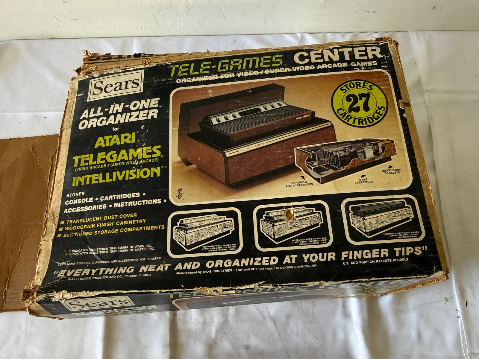 Atari 2600 Video Computer System Console, Sears Tele-Games Center Organizer & Games (1 of 4)