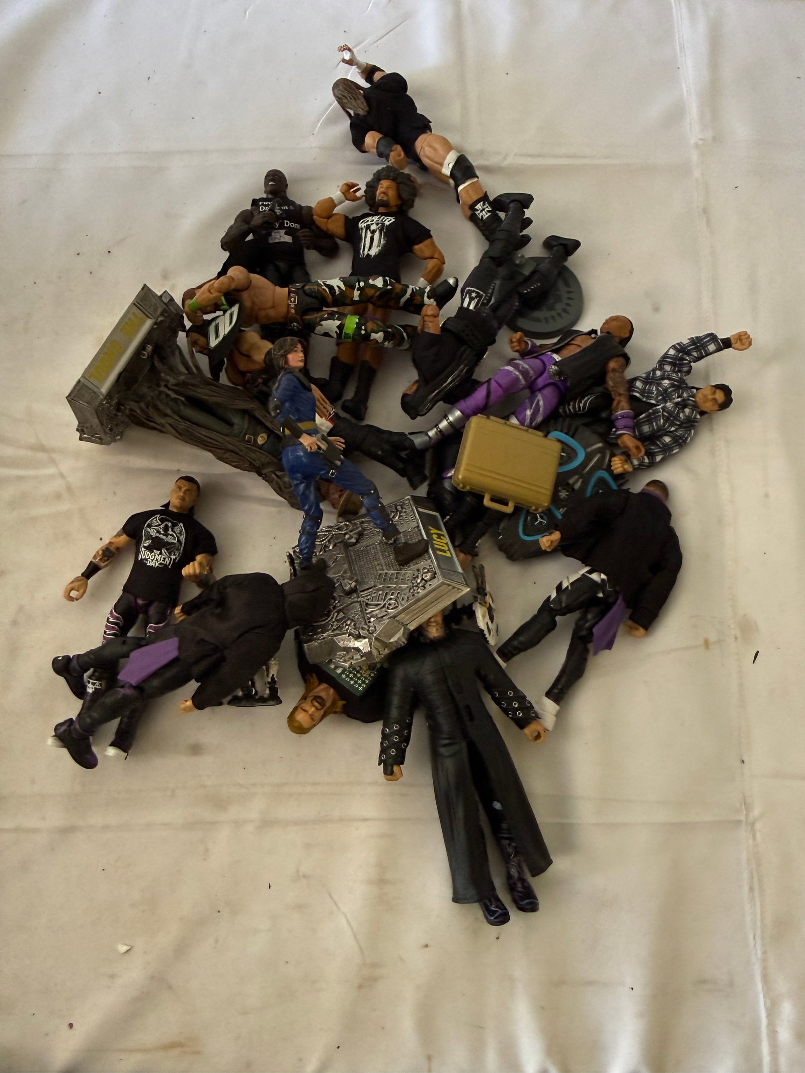 WWE Wrestling Action Figures Collection Lot ~15 Figures Mattel Carlito Judgment Day (1 of 2)
